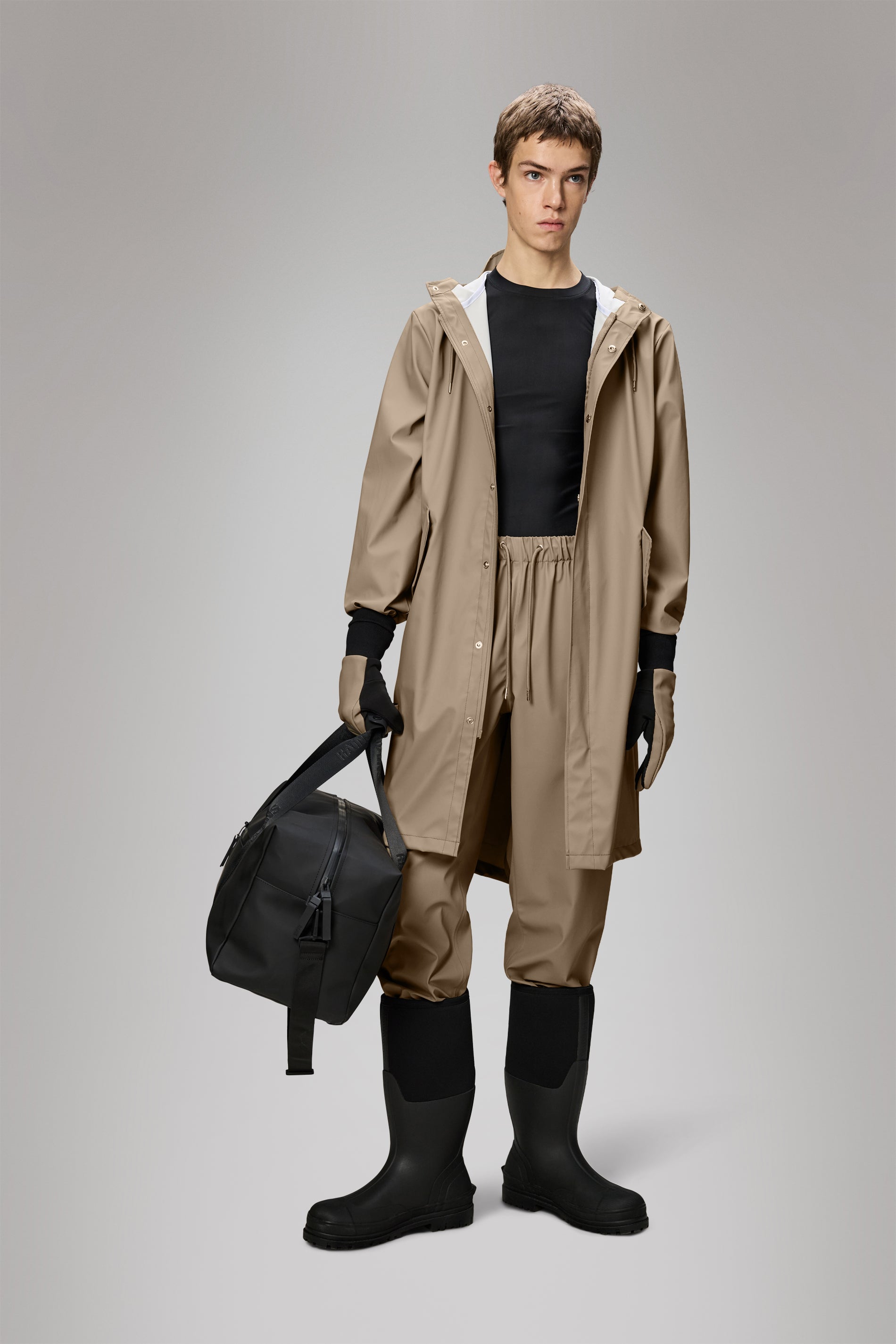 RAINS Fishtail Parka Beige Jacket