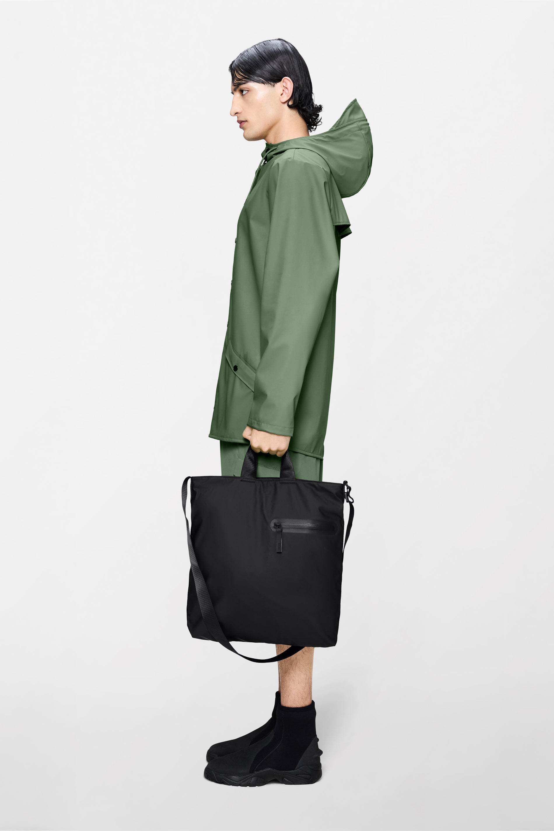 RAINS Dash Tote Bag Black Tote