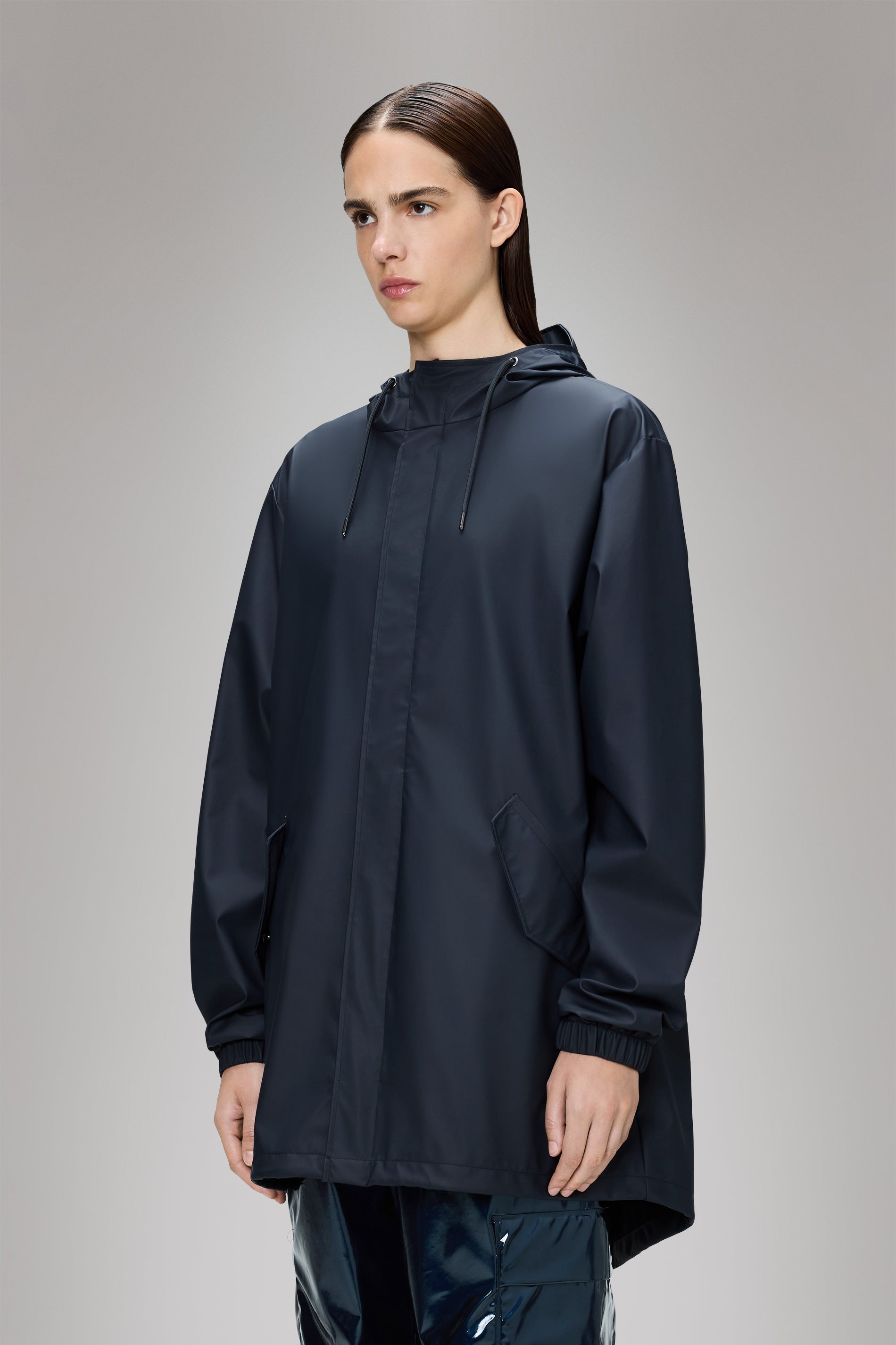 RAINS Fishtail Jacket Navy Jacket