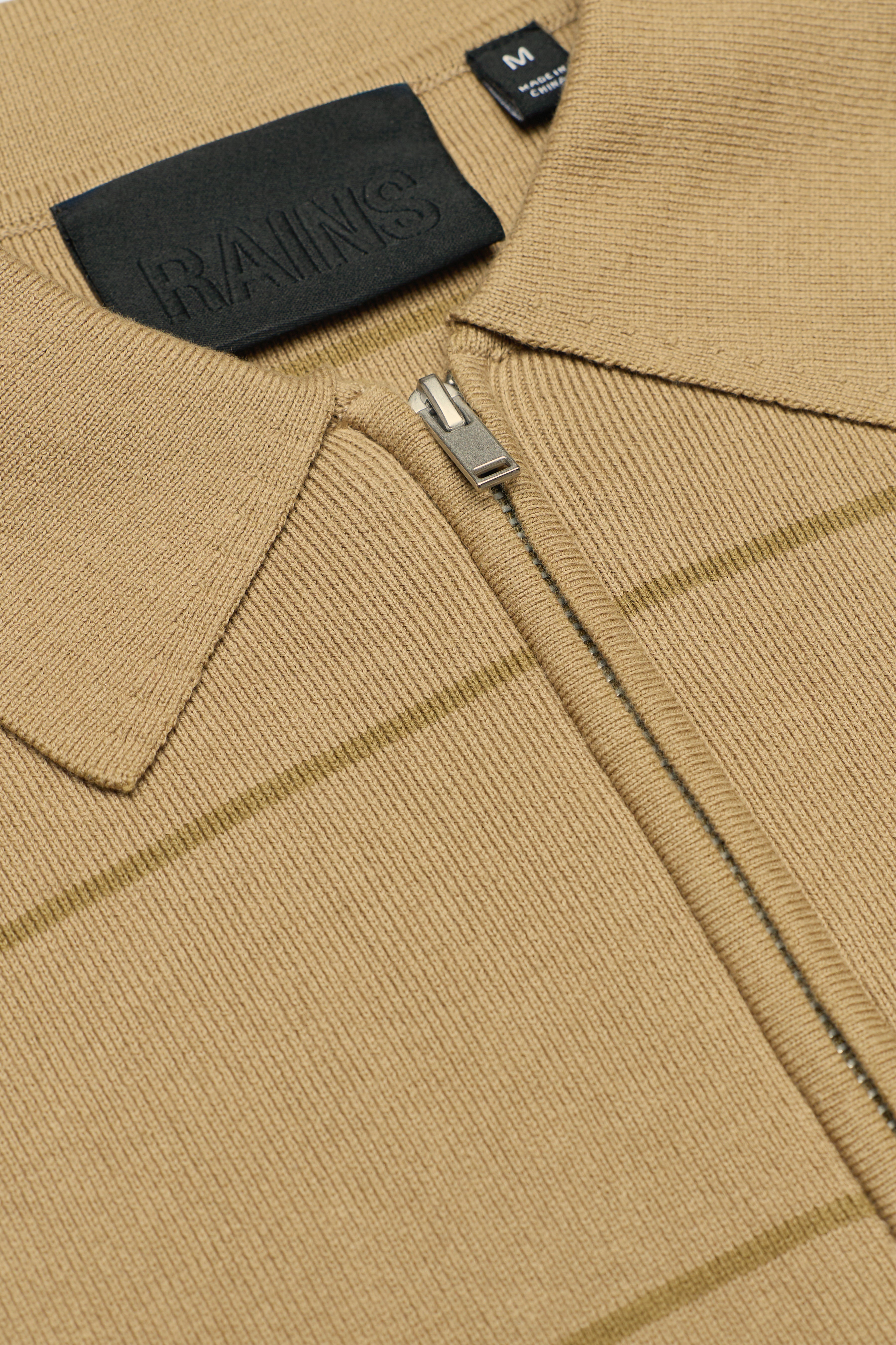 Striped Knit W Long Sleeve Polo