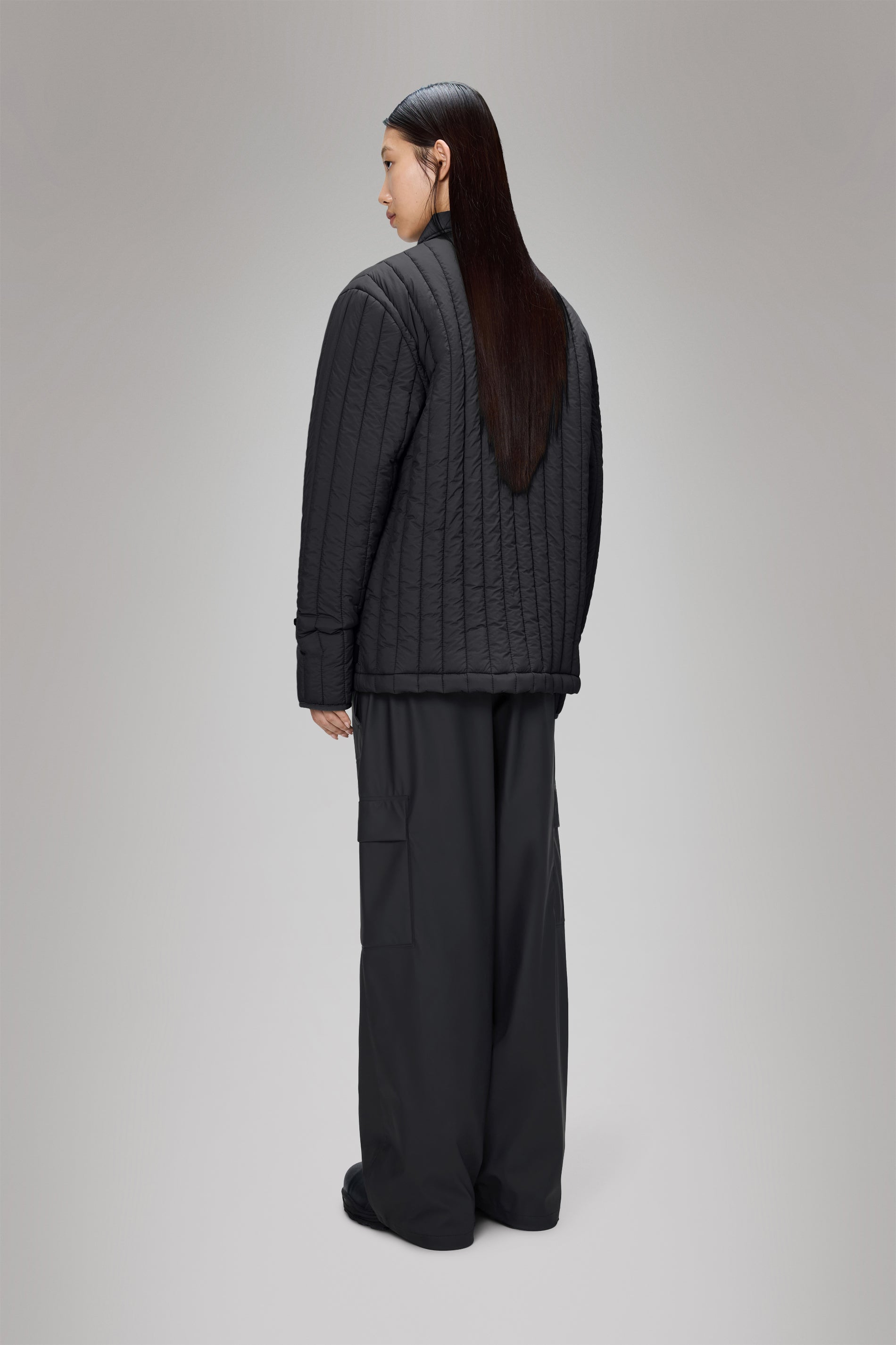 RAINS Banja Liner Overshirt Black Overshirt