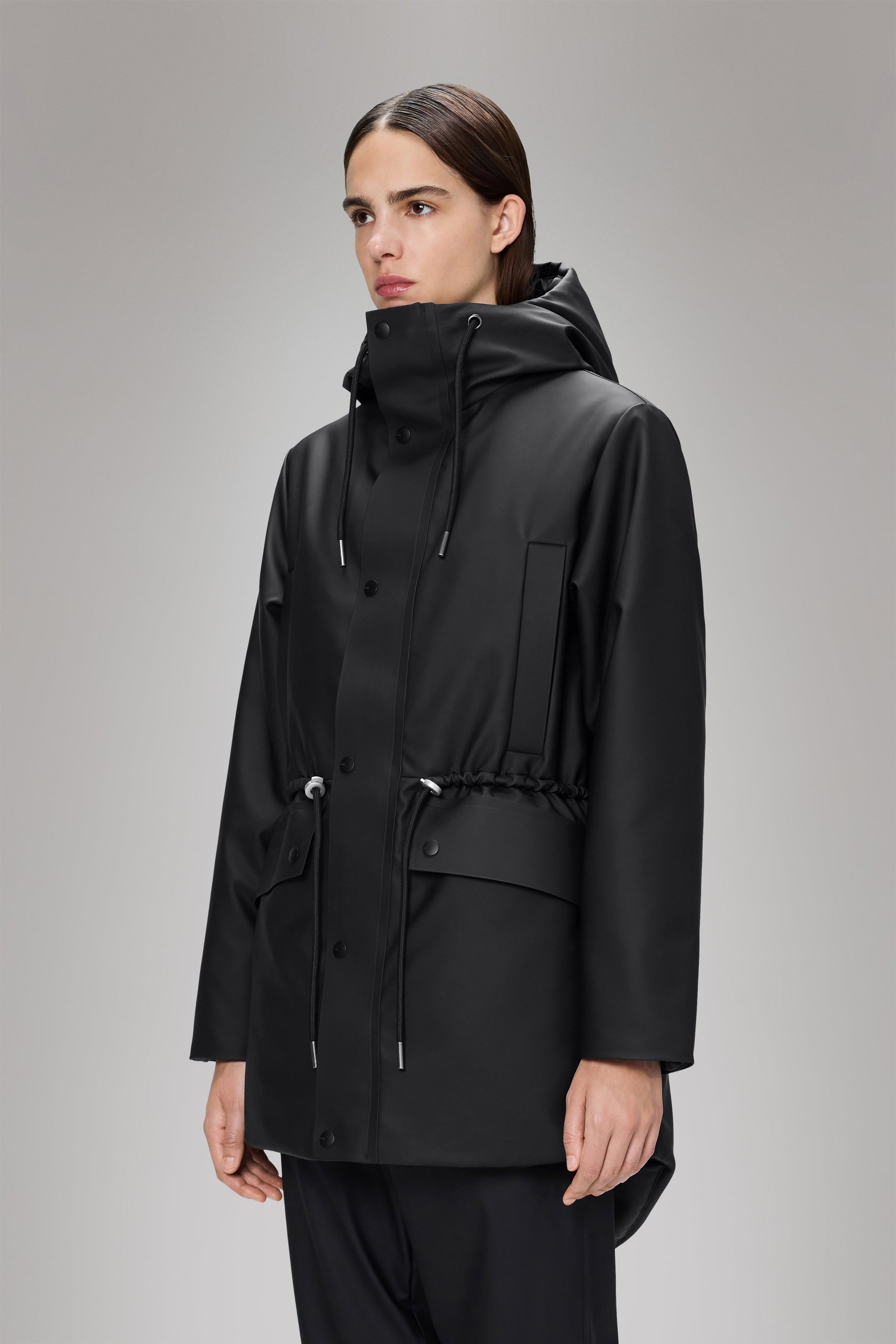 Rains Nome String W Parka Black Jacket