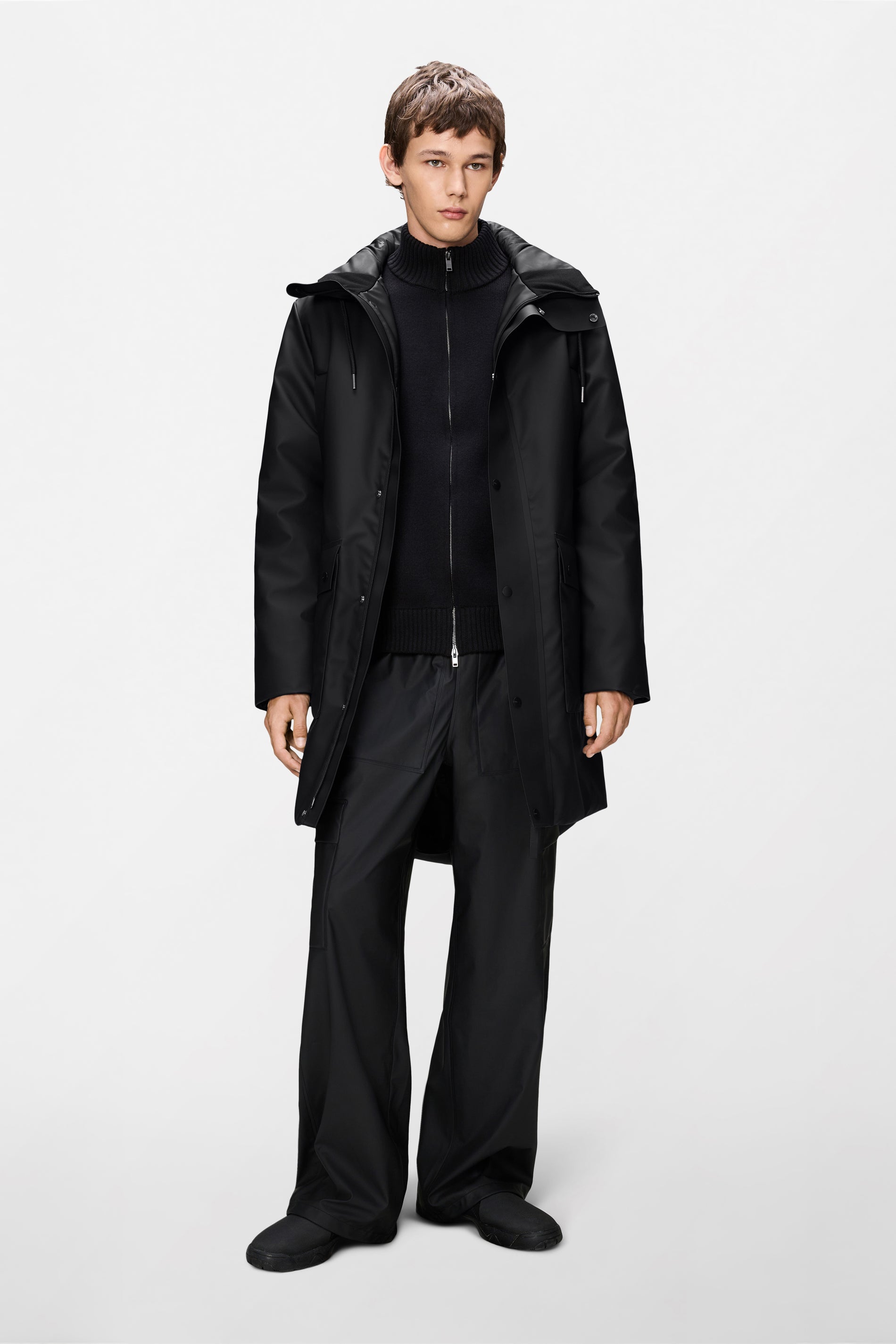 RAINS Nome Long Parka Black Jacket