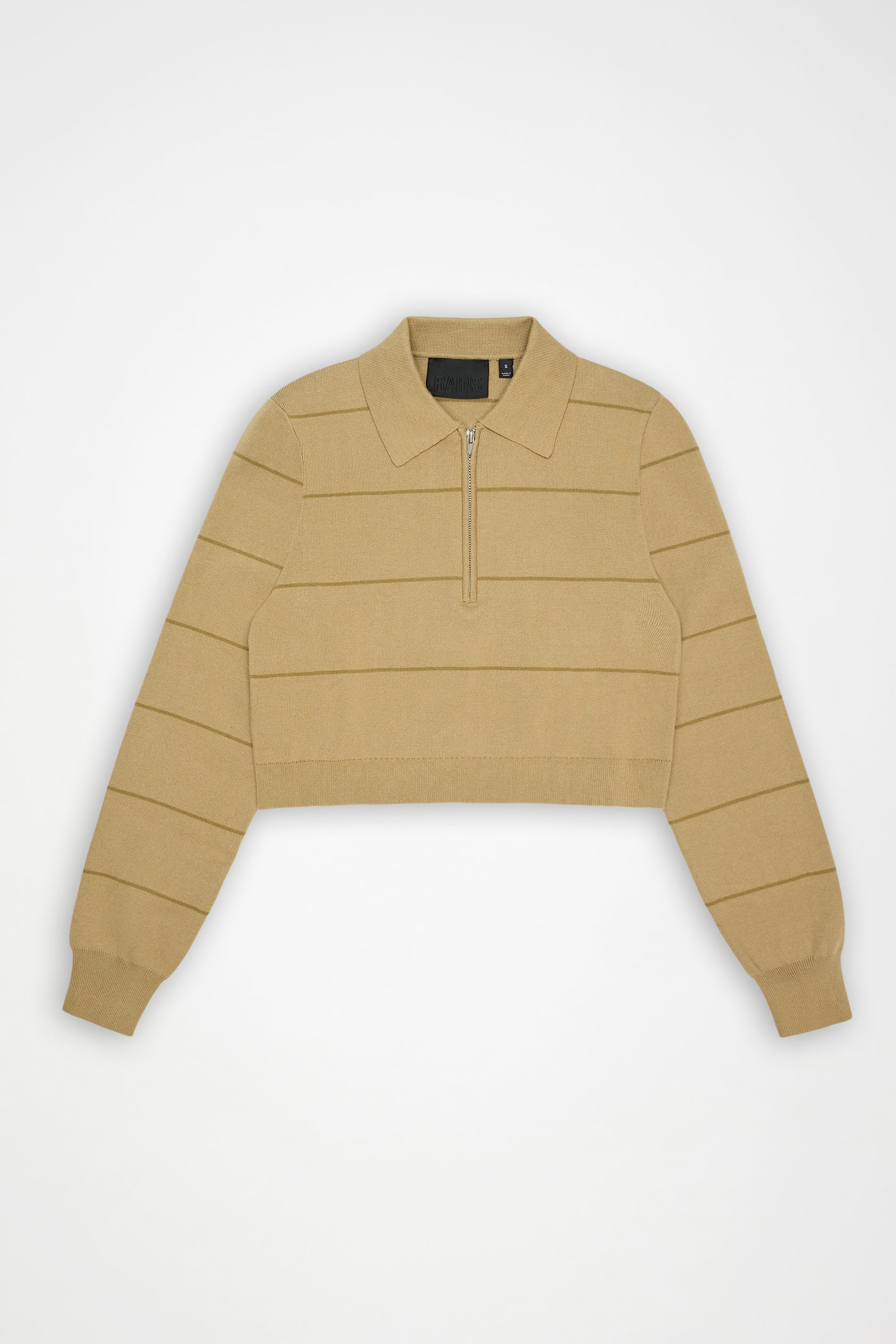 Striped Knit W Long Sleeve Polo