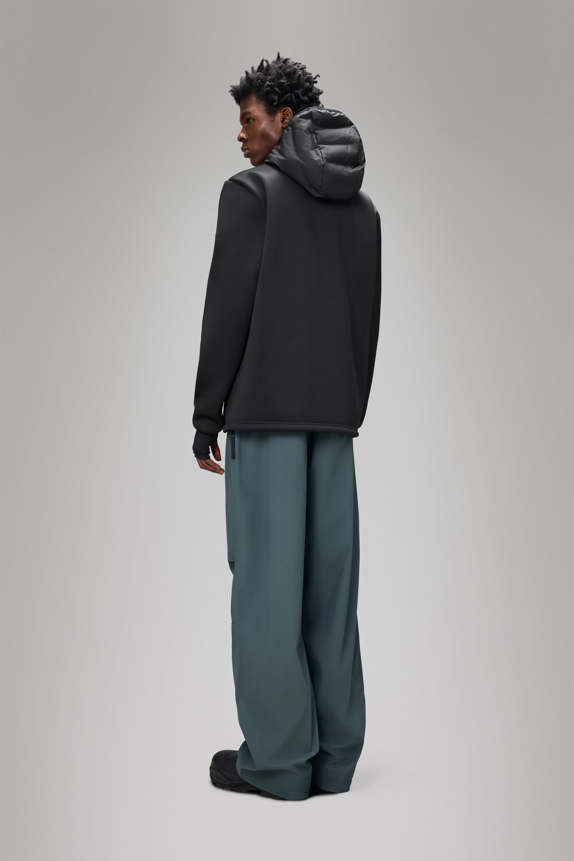 RAINS Safi Fleece Hybrid Jacket Black Jacket