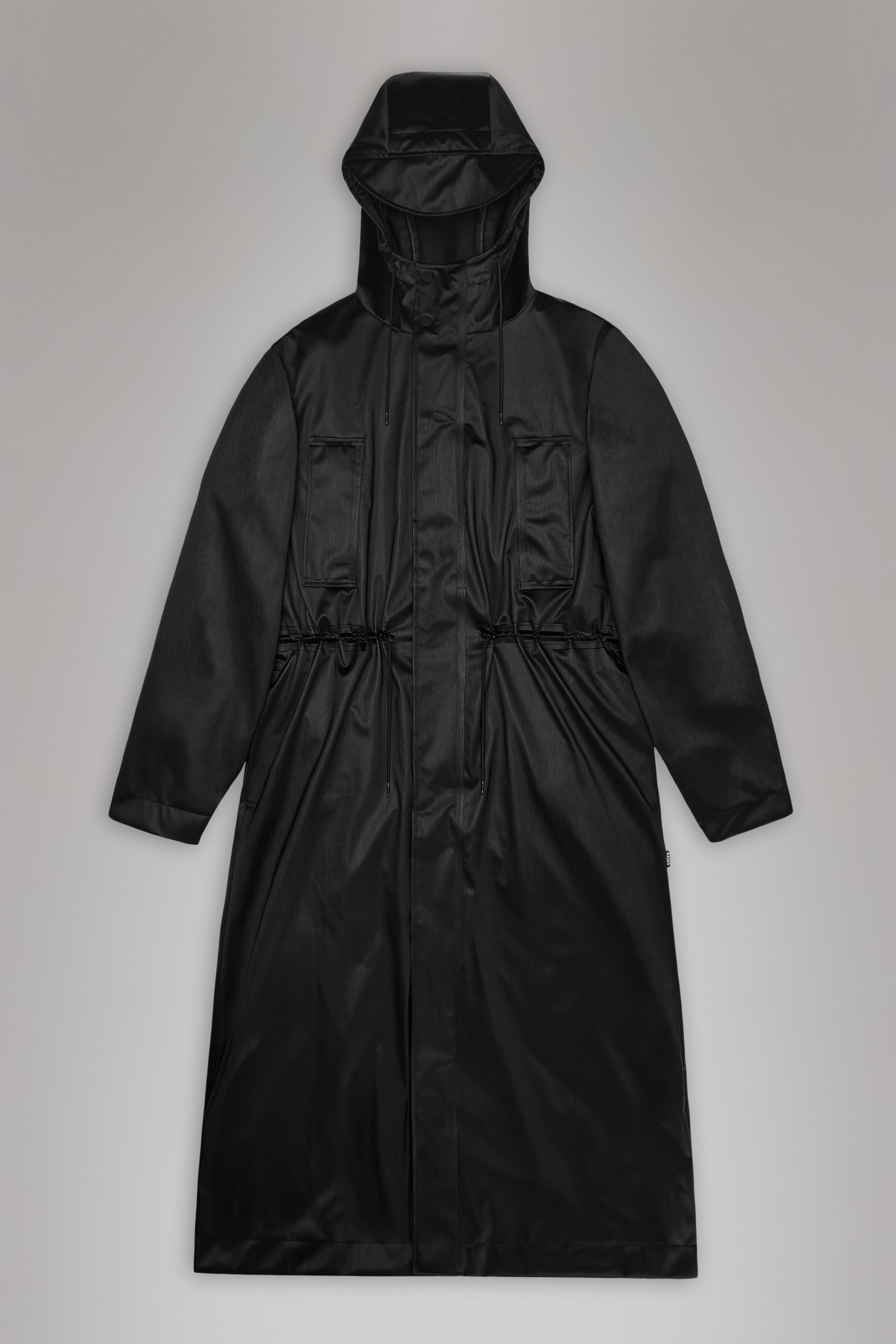 RAINS Bold Longest Jacket Black Grain Jacket