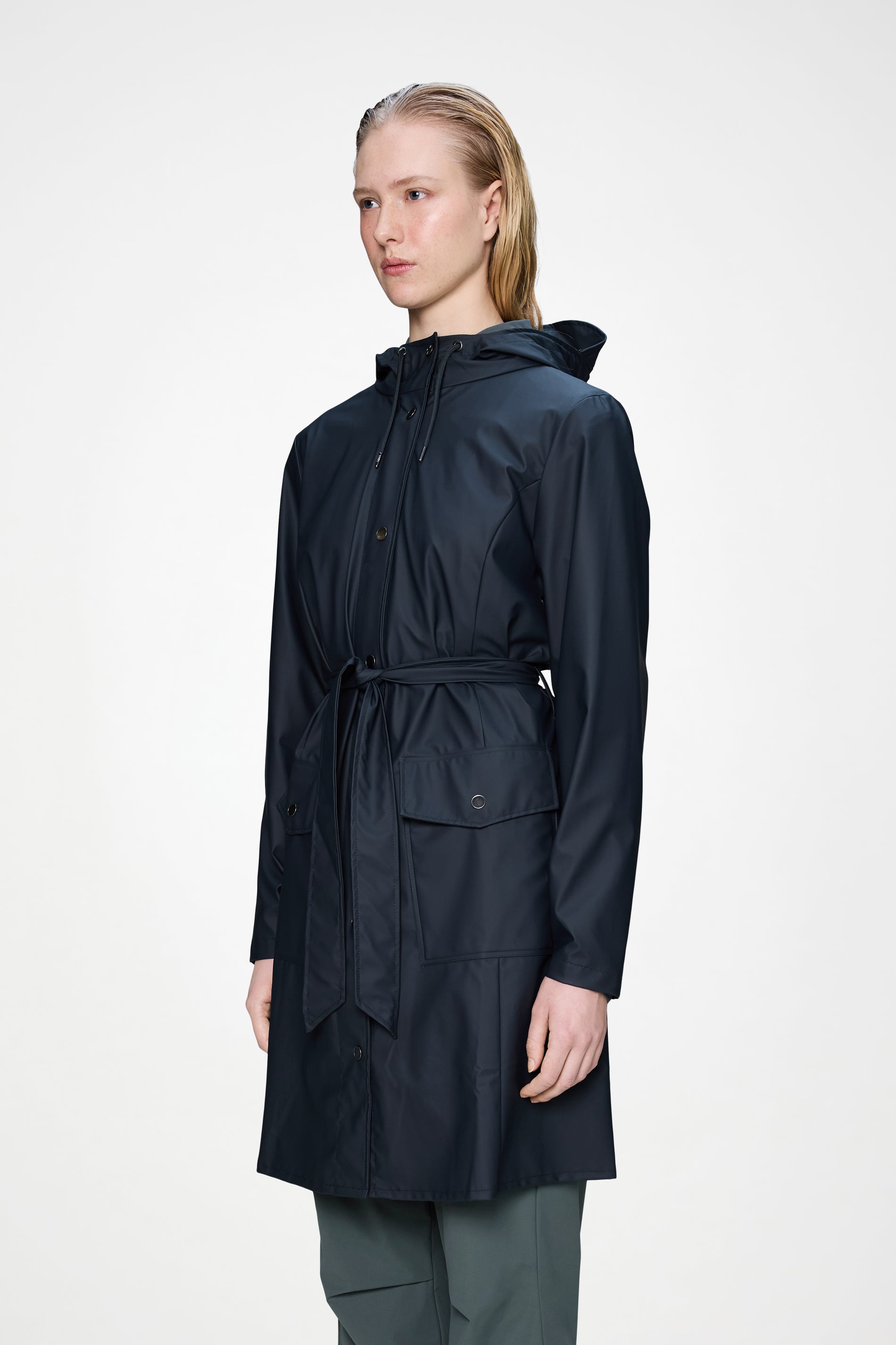 RAINS Curve Long Jacket
Navy Jacket