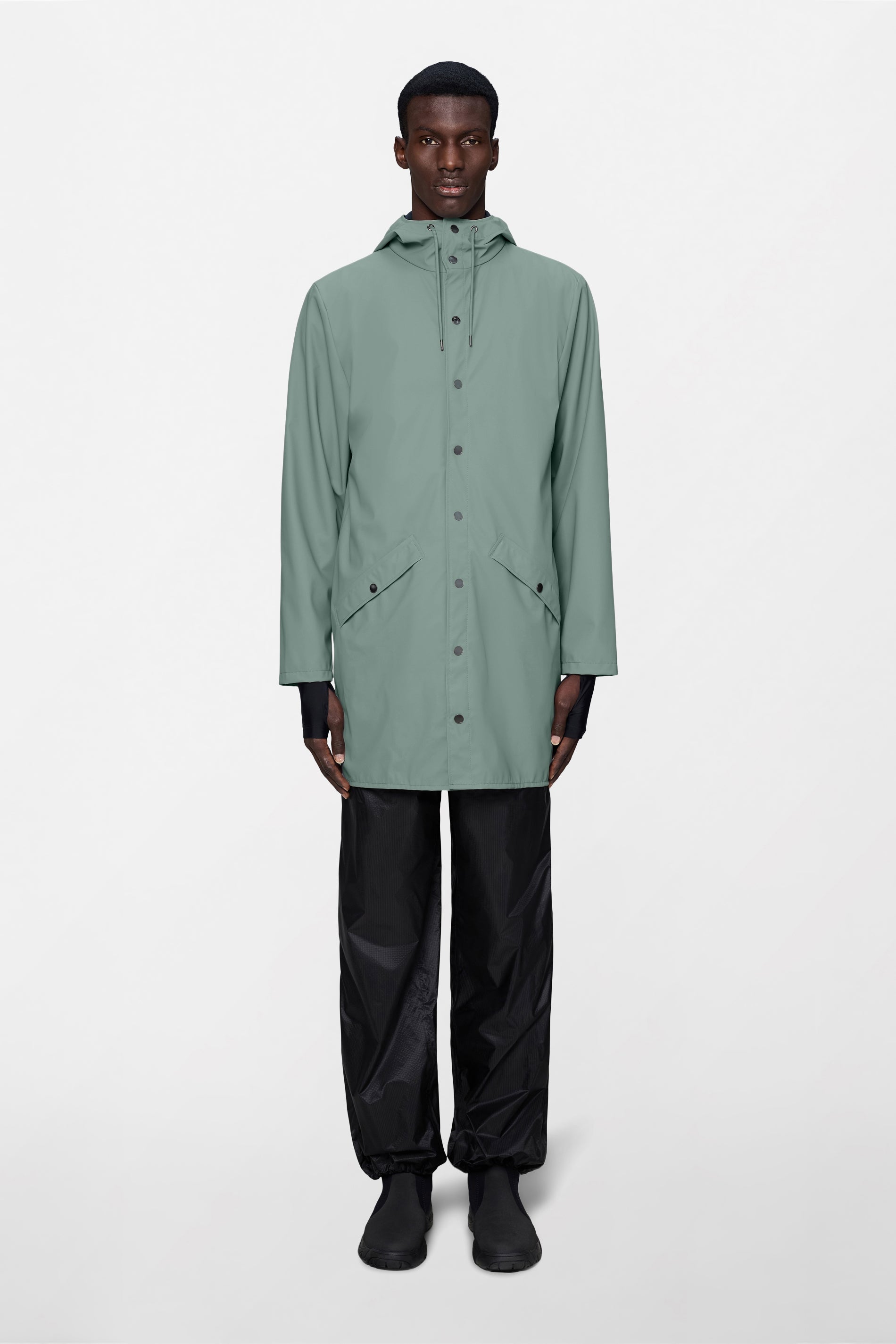 RAINS Long Jacket Sage Jacket