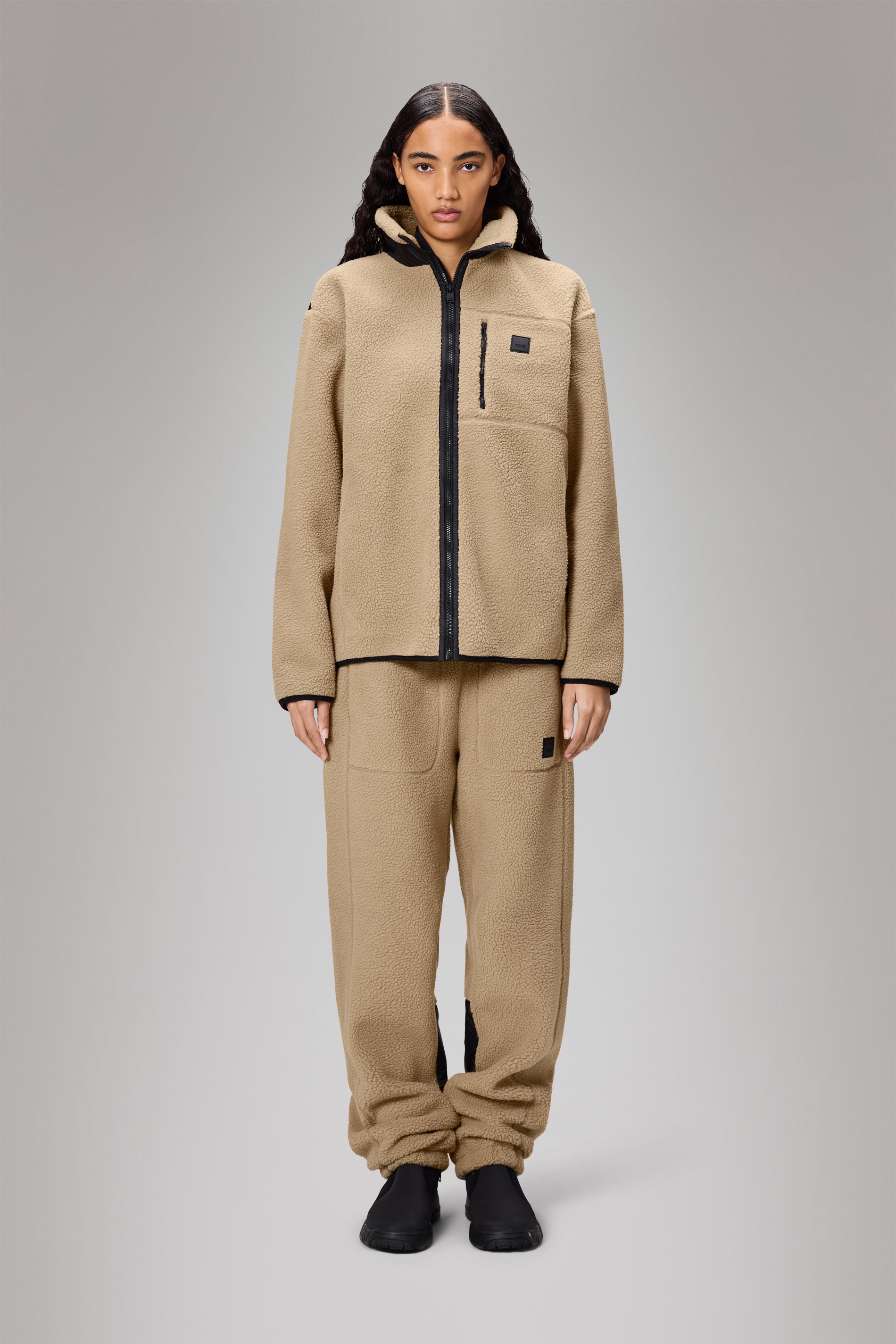 Rains Yermo Fleece Jacket Beige Jacket