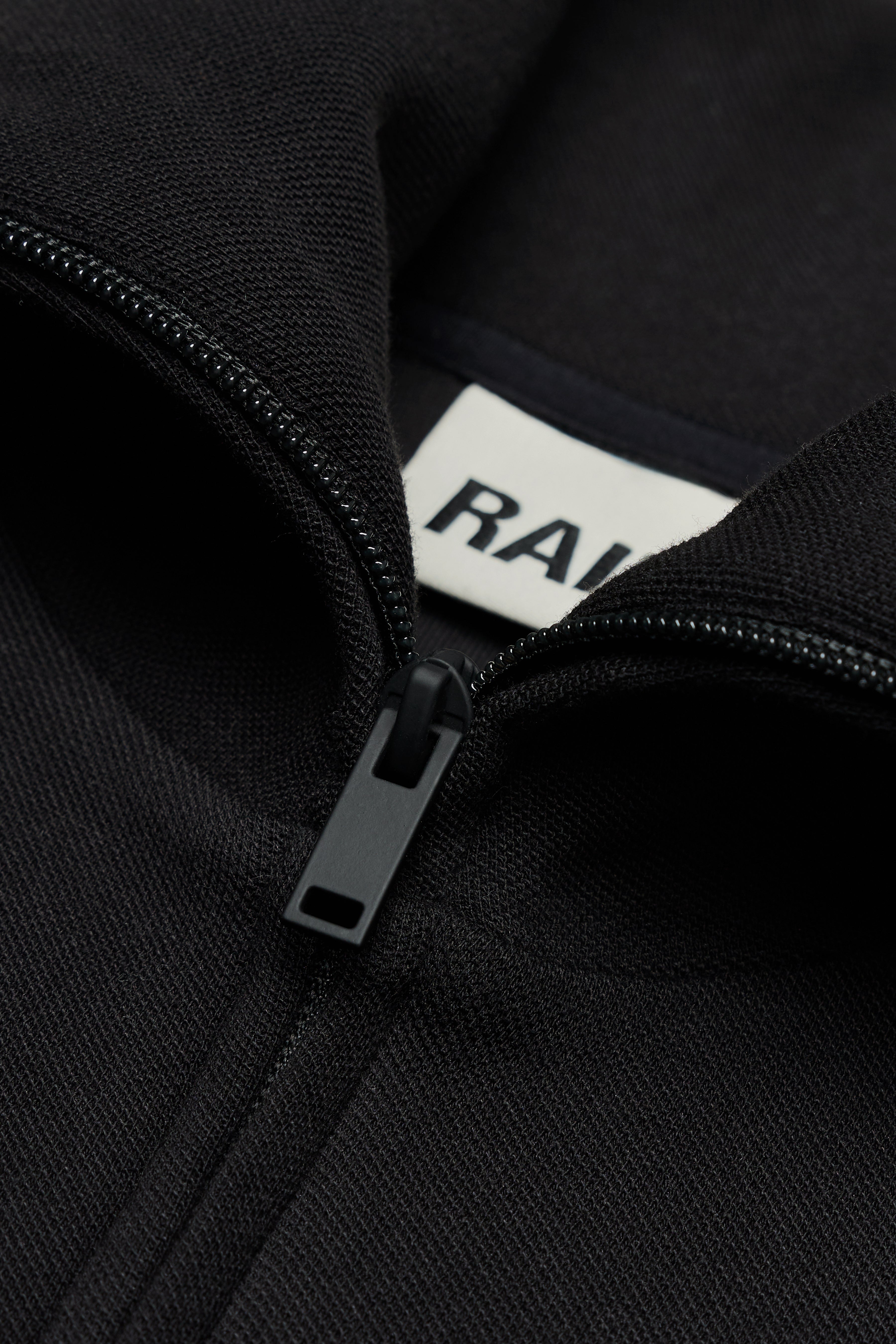 RAINS Downtime Track Top Black Jacket