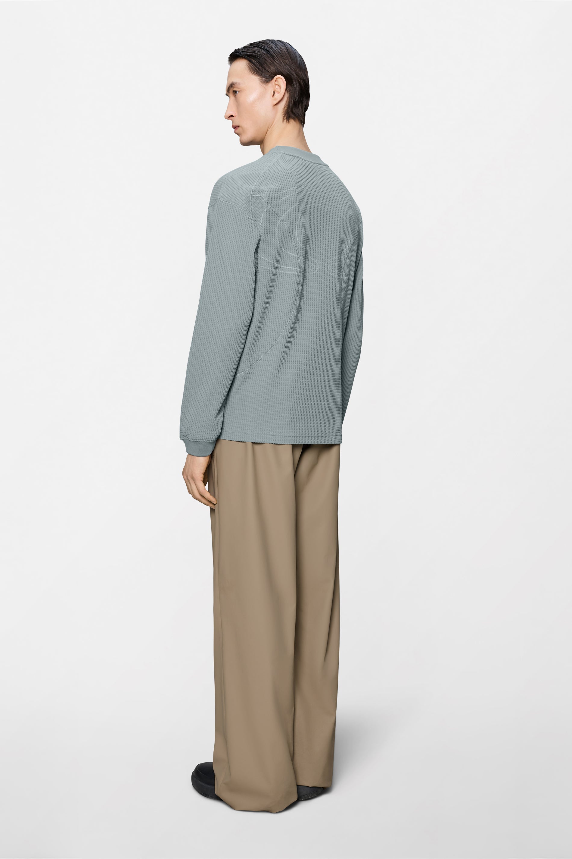 RAINS Waffle Long Sleeve T-shirt Splash Pool Long Sleeve