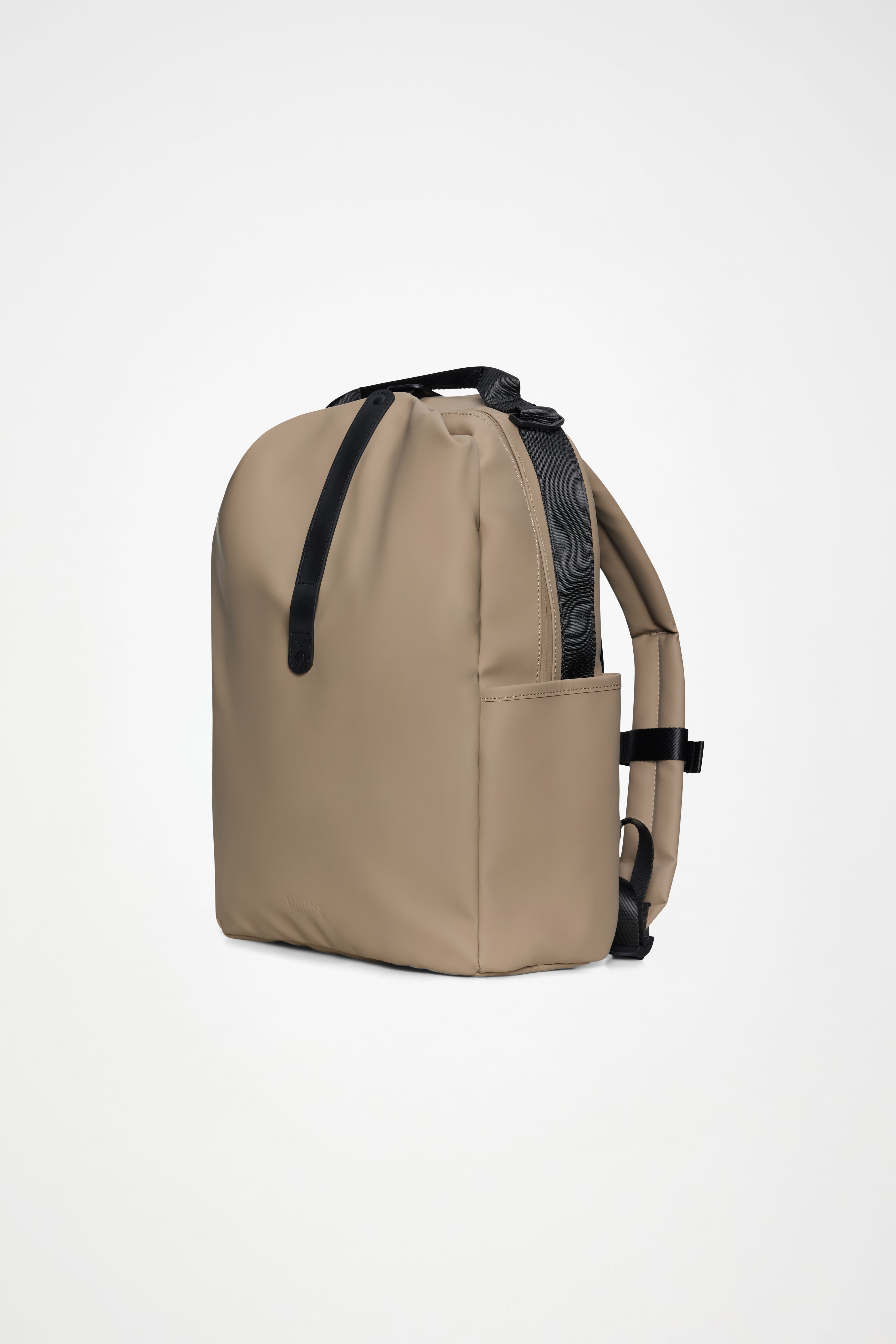 RAINS Clip Front Backpack Beige Backpack