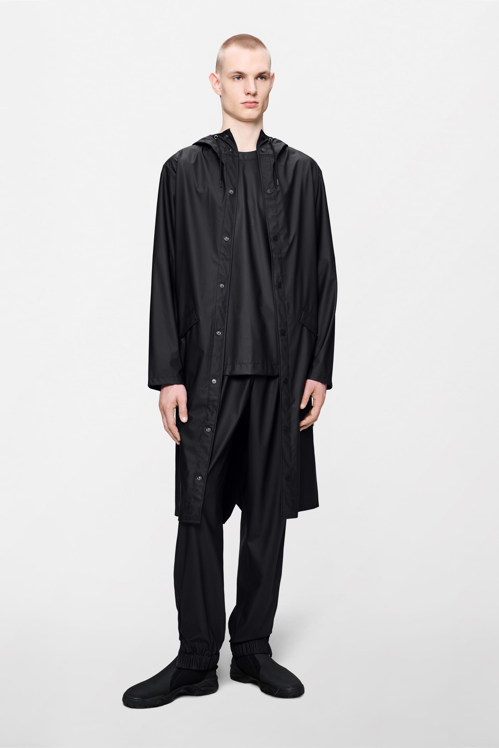 RAINS Longer Jacket Black Jacket