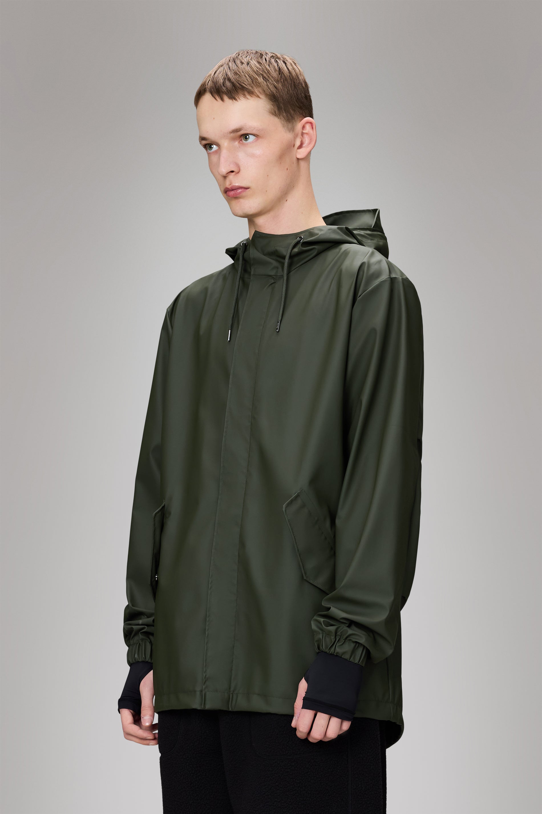 RAINS Fishtail Jacket Green Jacket