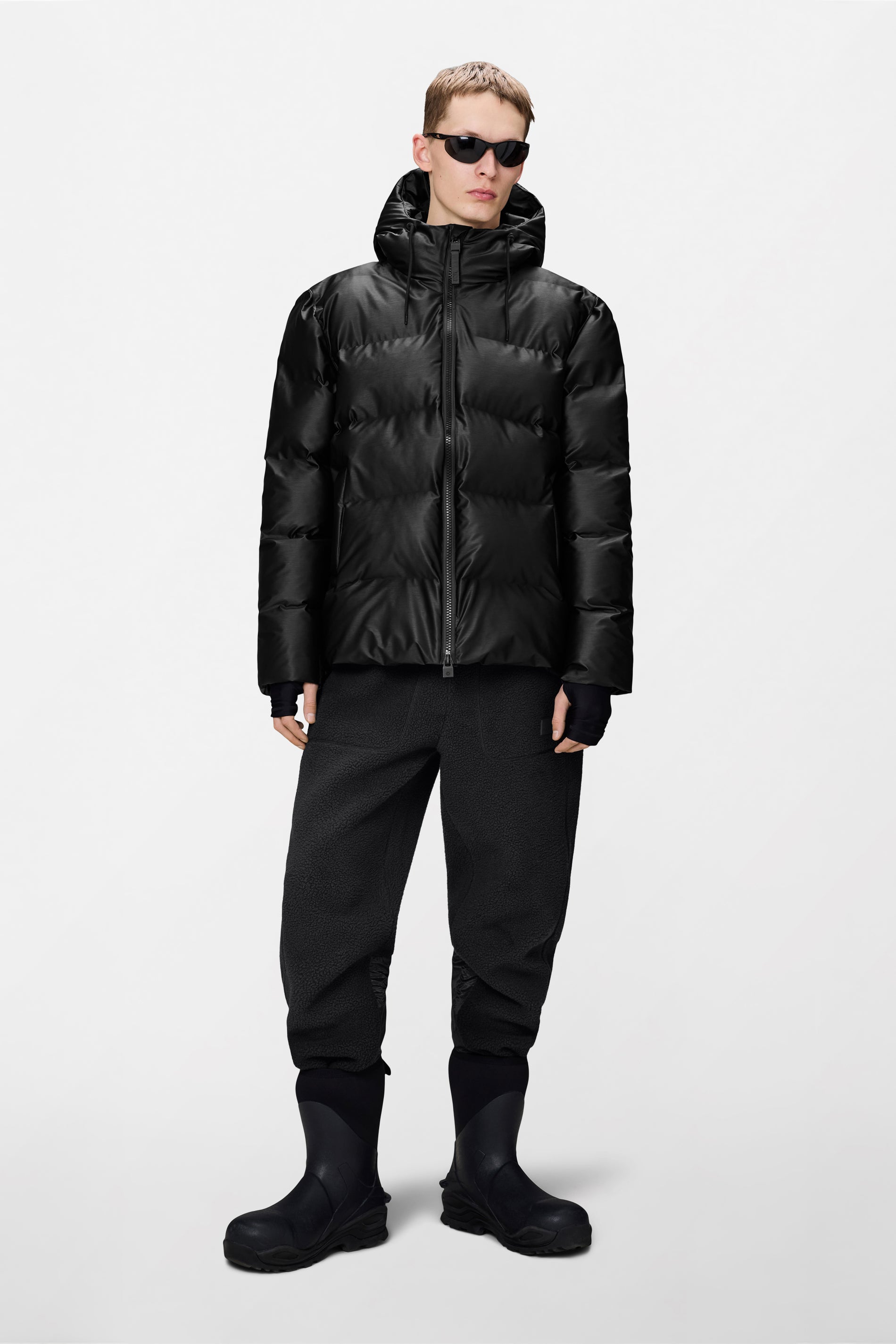 RAINS Alta Puffer Jacket Black Grain Jacket