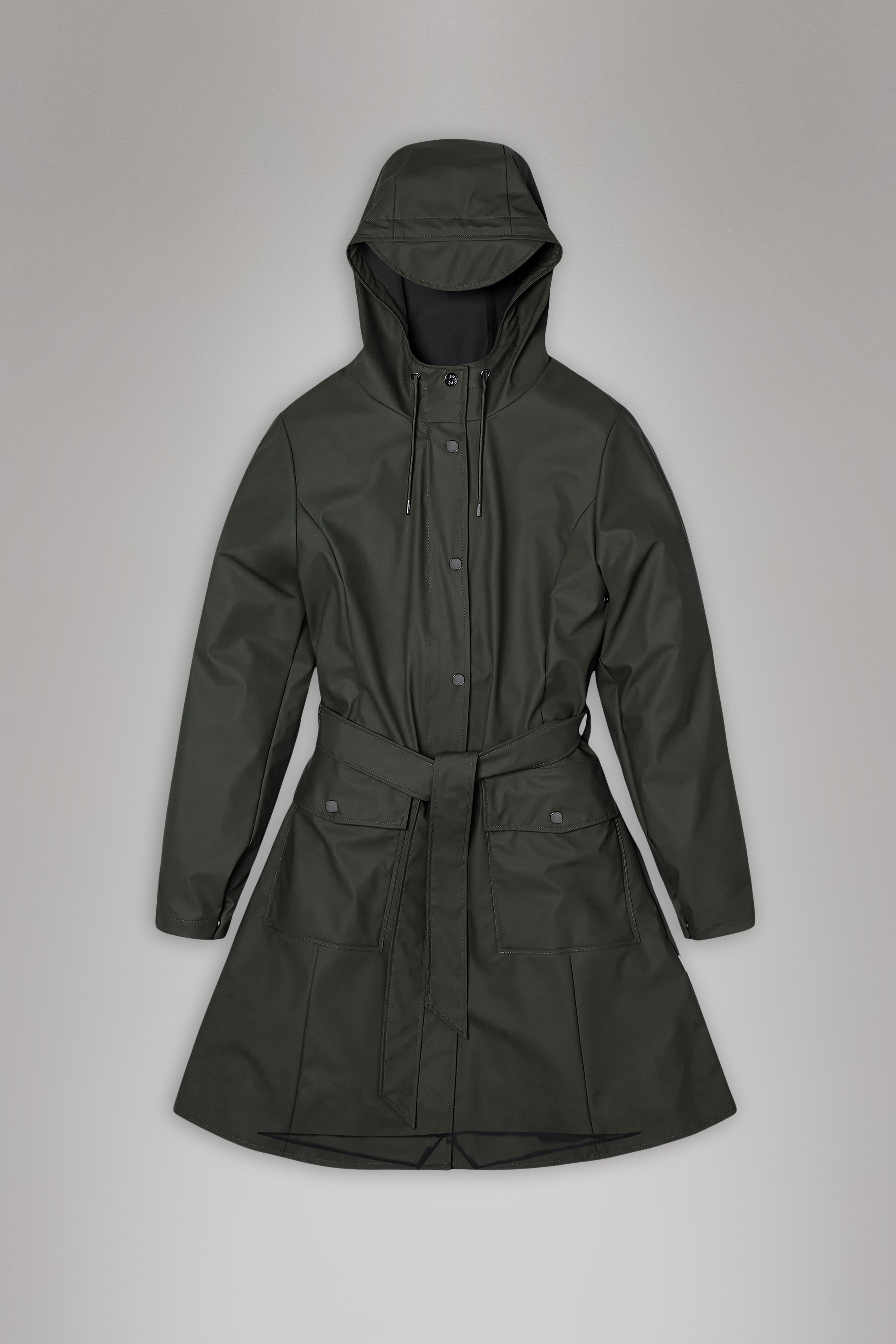 RAINS Curve Long Jacket
Green Jacket