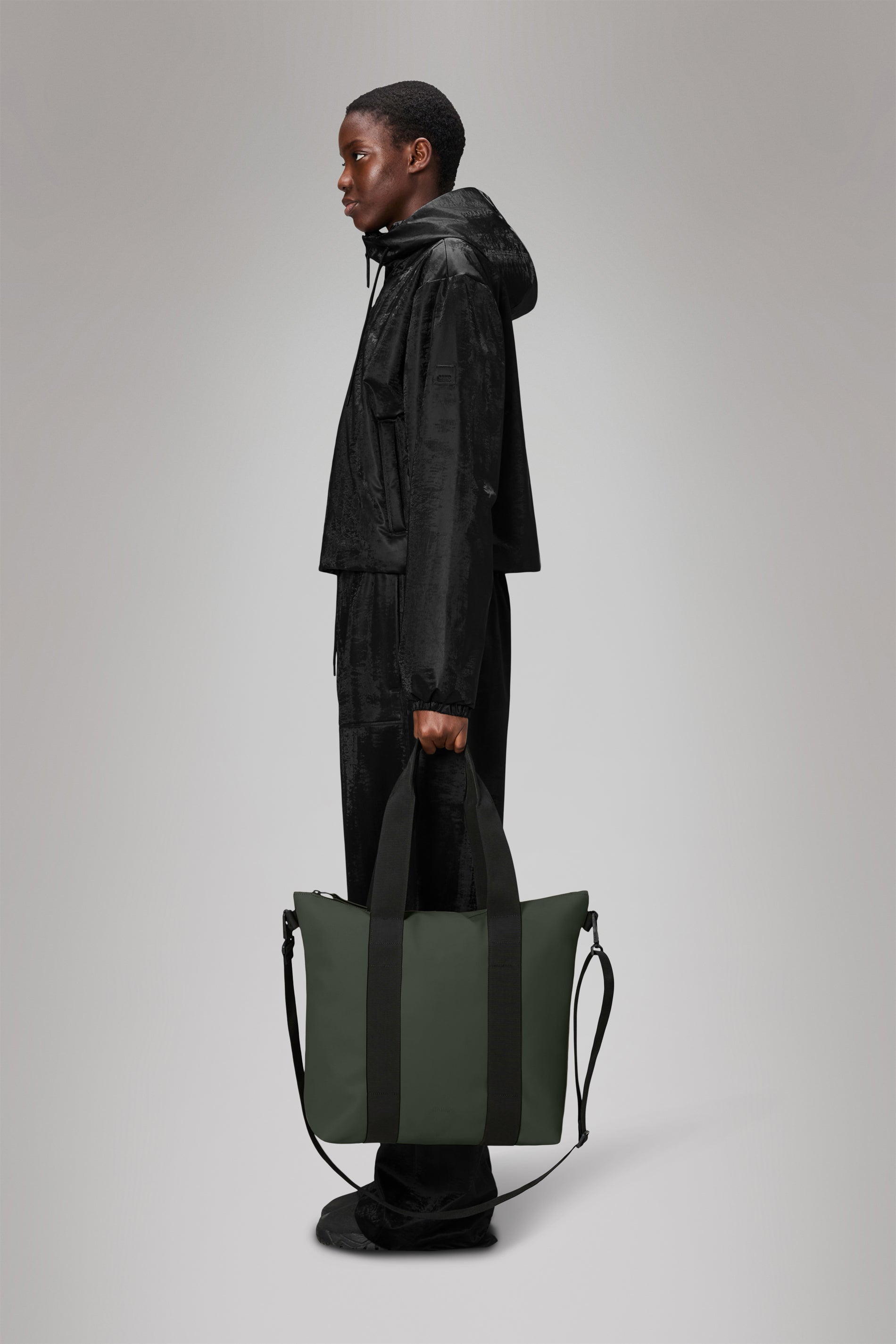 RAINS Tote Bag Mini Green 16L H36 x D13 x W40 cm Tote