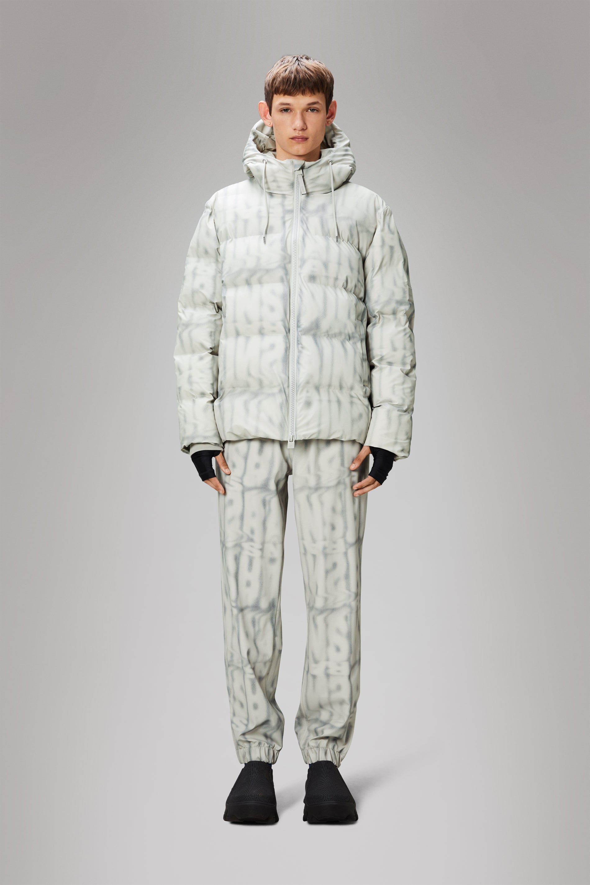 RAINS Alta Puffer Jacket Spray Spray AOP Jacket