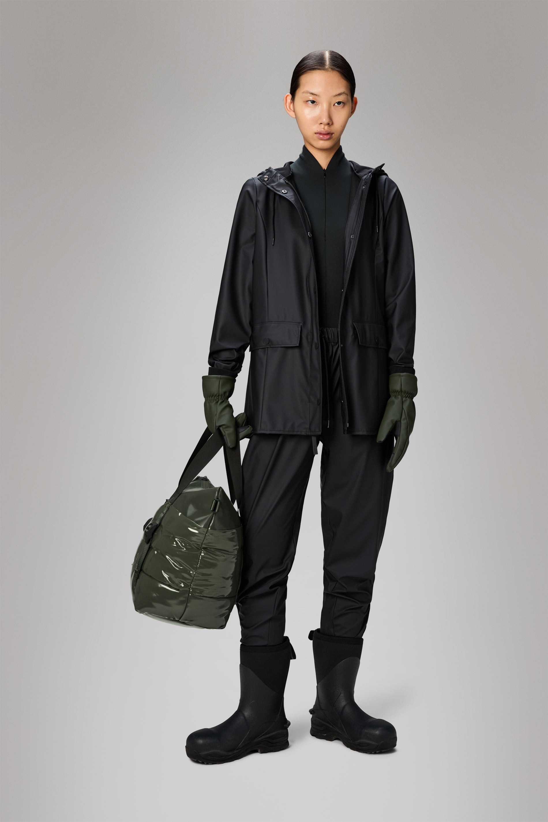 RAINS Curve Jacket Black Jacket