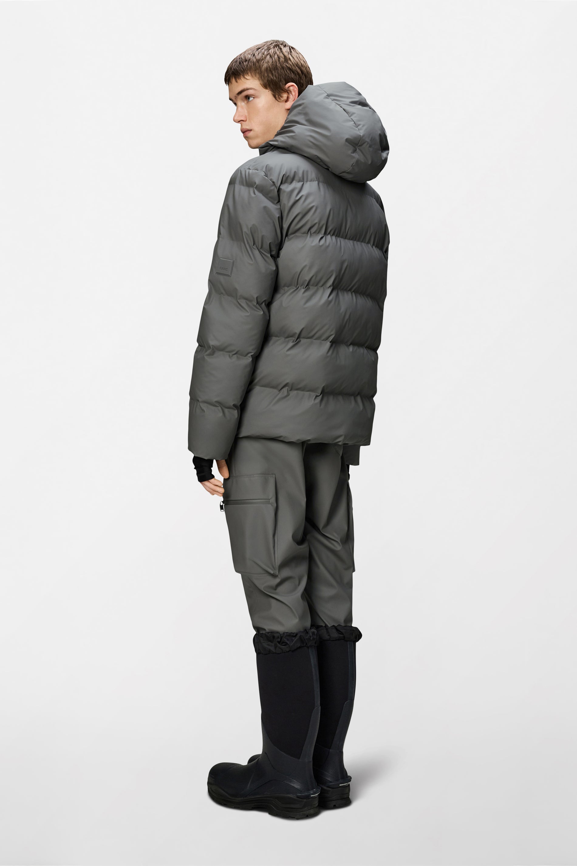 RAINS Alta Puffer Jacket Grey Jacket