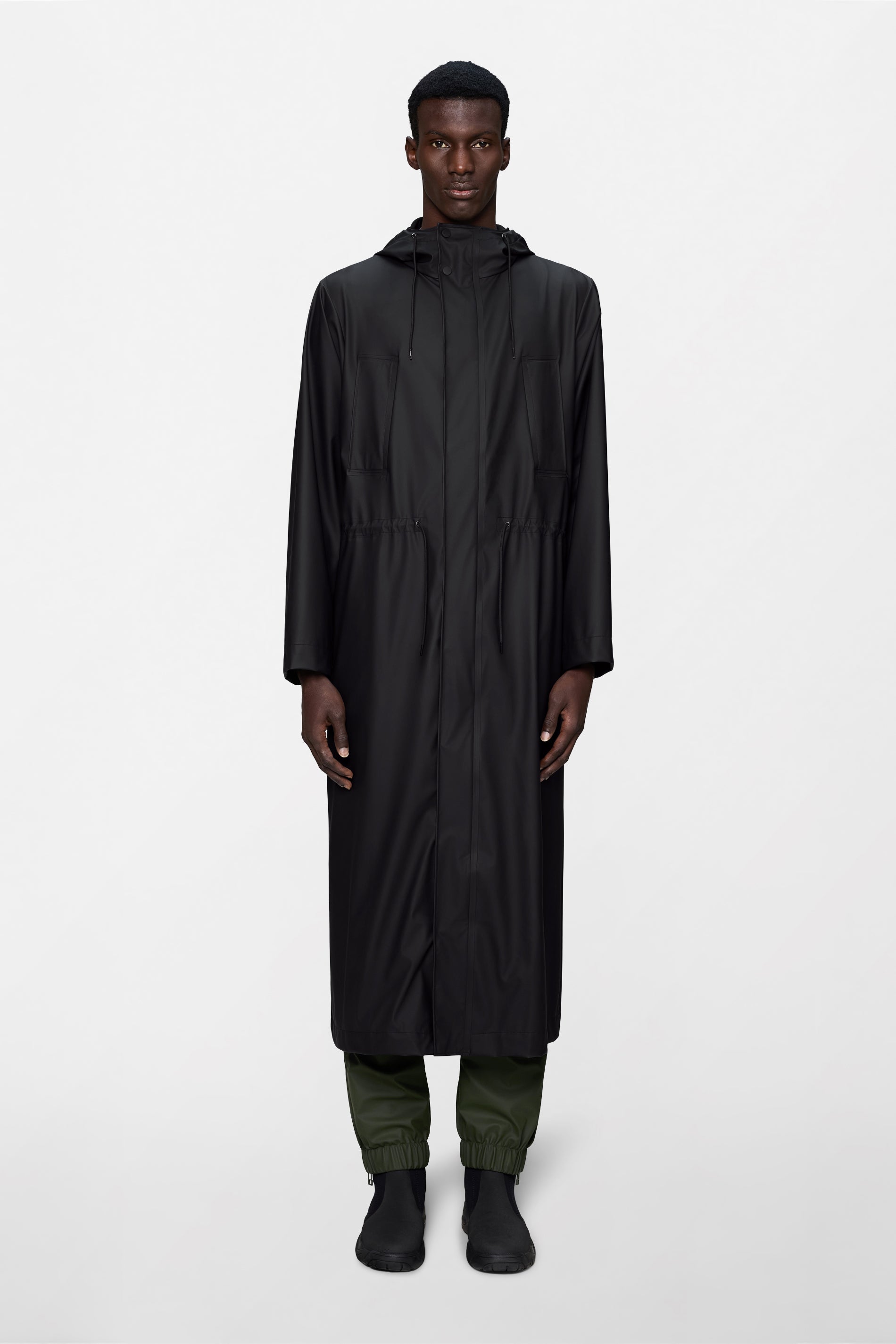 RAINS Bold Longest Jacket Black Jacket