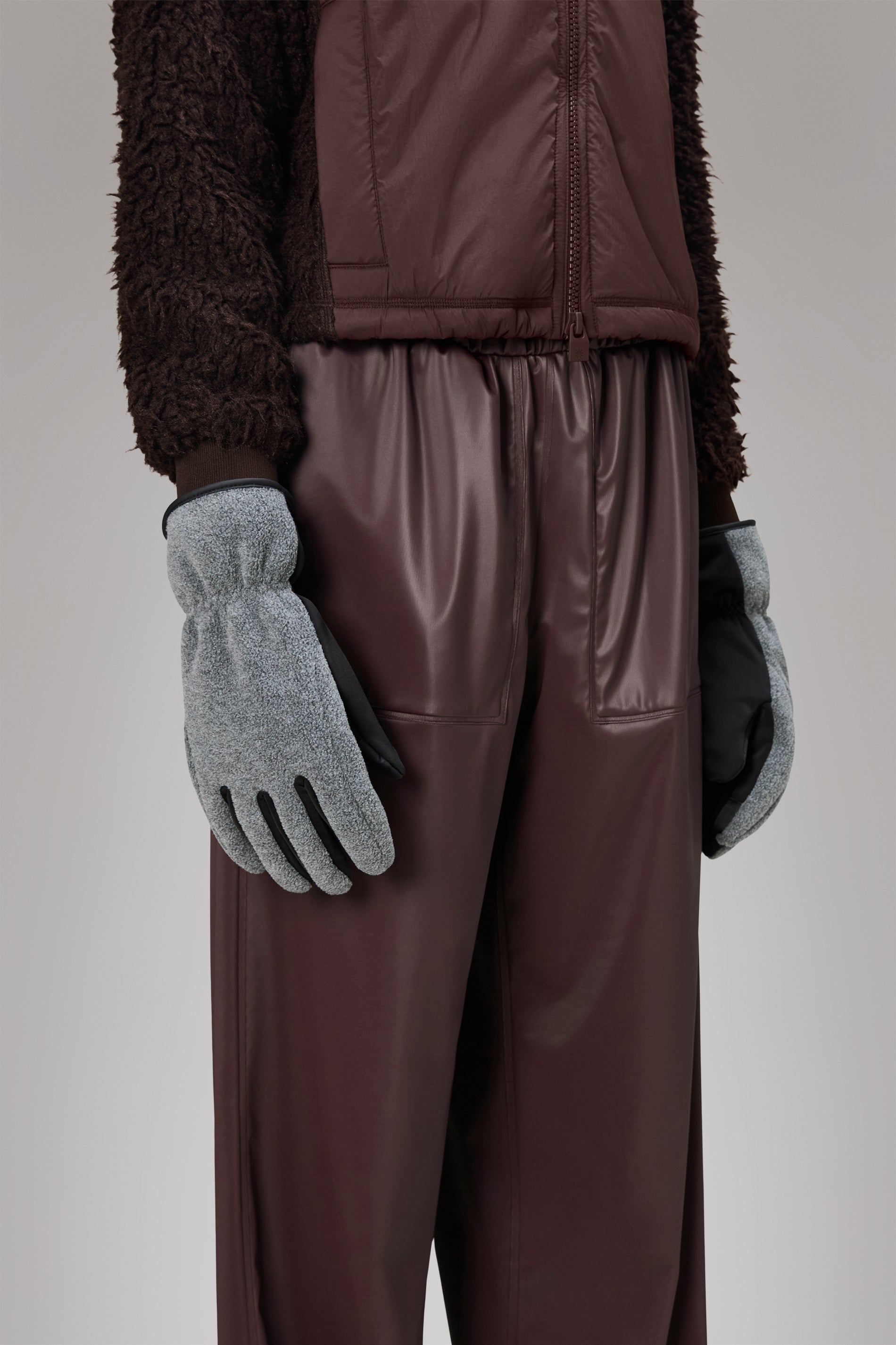 RAINS Heavy Fleece Gloves Dark Grey Melange Gloves