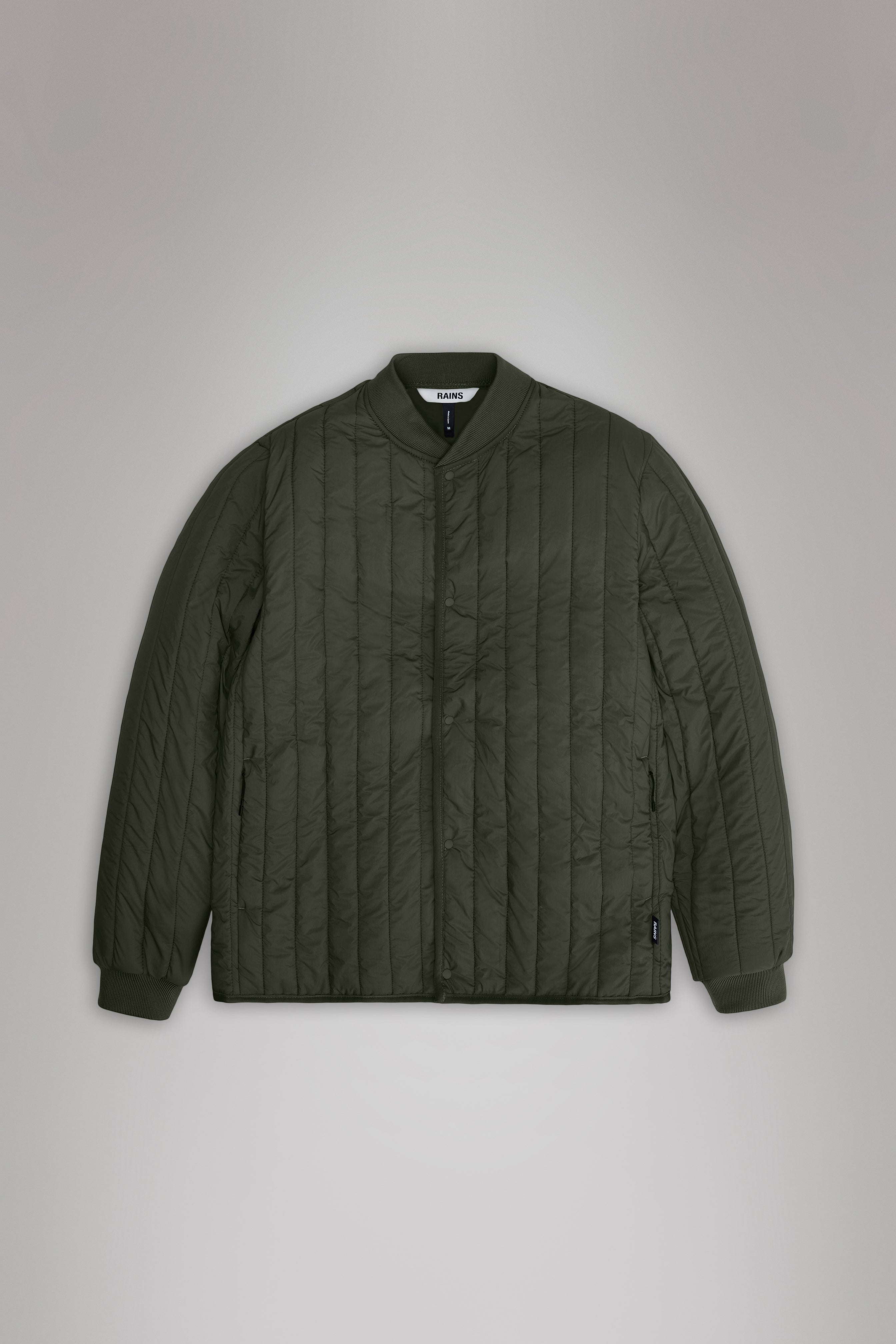 RAINS Banja Liner Bomber Jacket Green Jacket