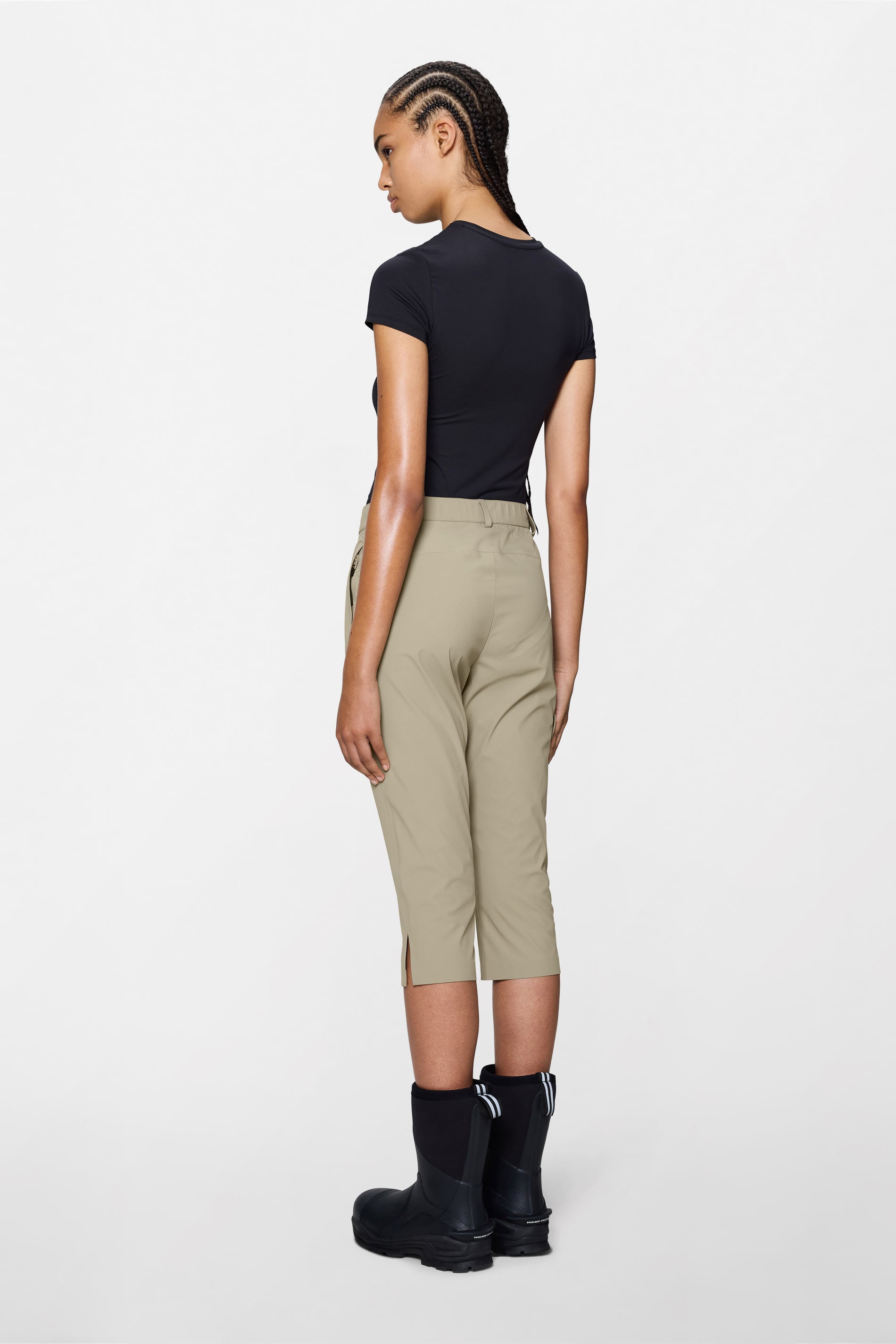 RAINS Suva Hardshell W Capri Beige Pants