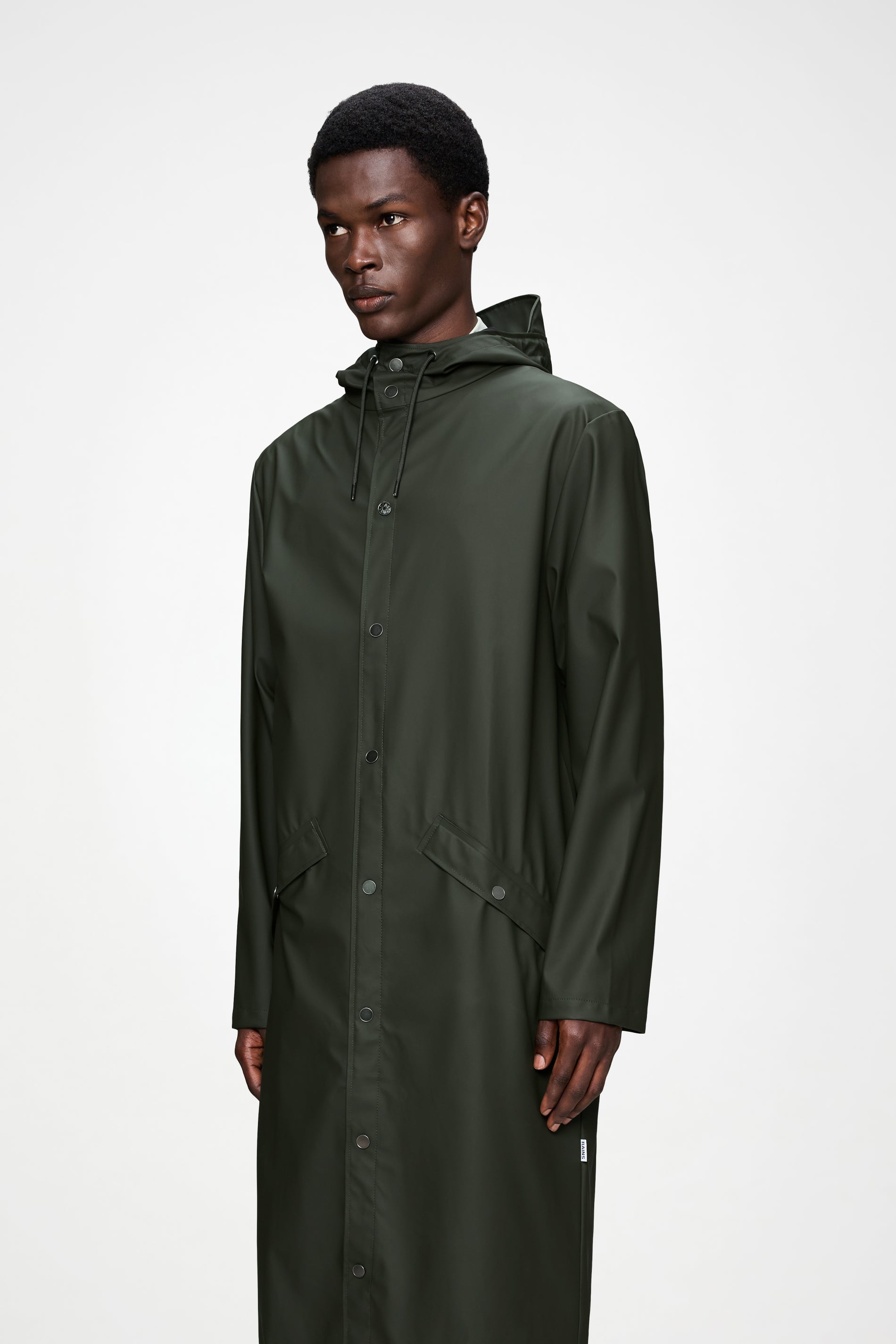 RAINS Longer Jacket Green Jacket