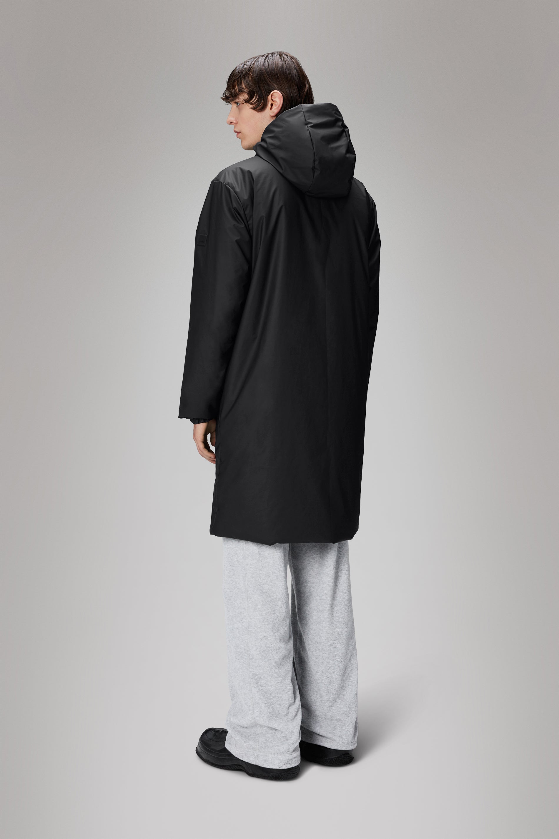 RAINS Lohja Longer Insulated Jacket Black Jacket