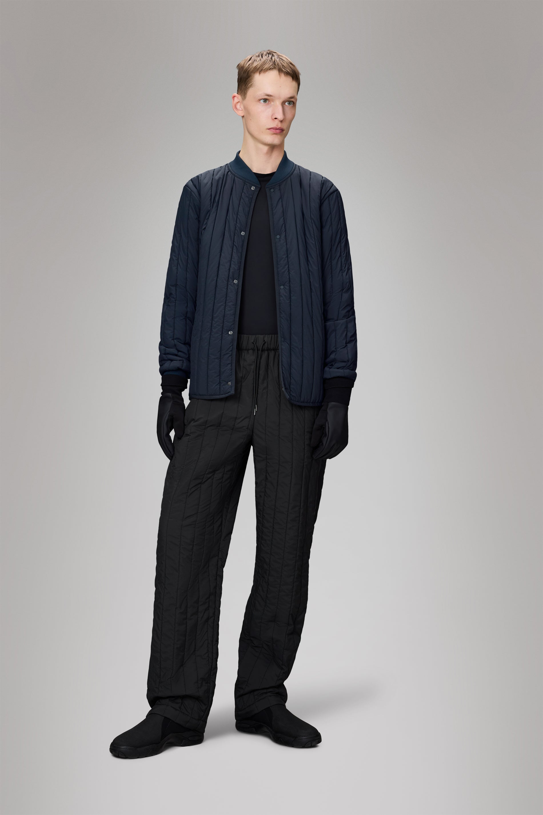 RAINS Banja Liner Bomber Jacket Navy Jacket