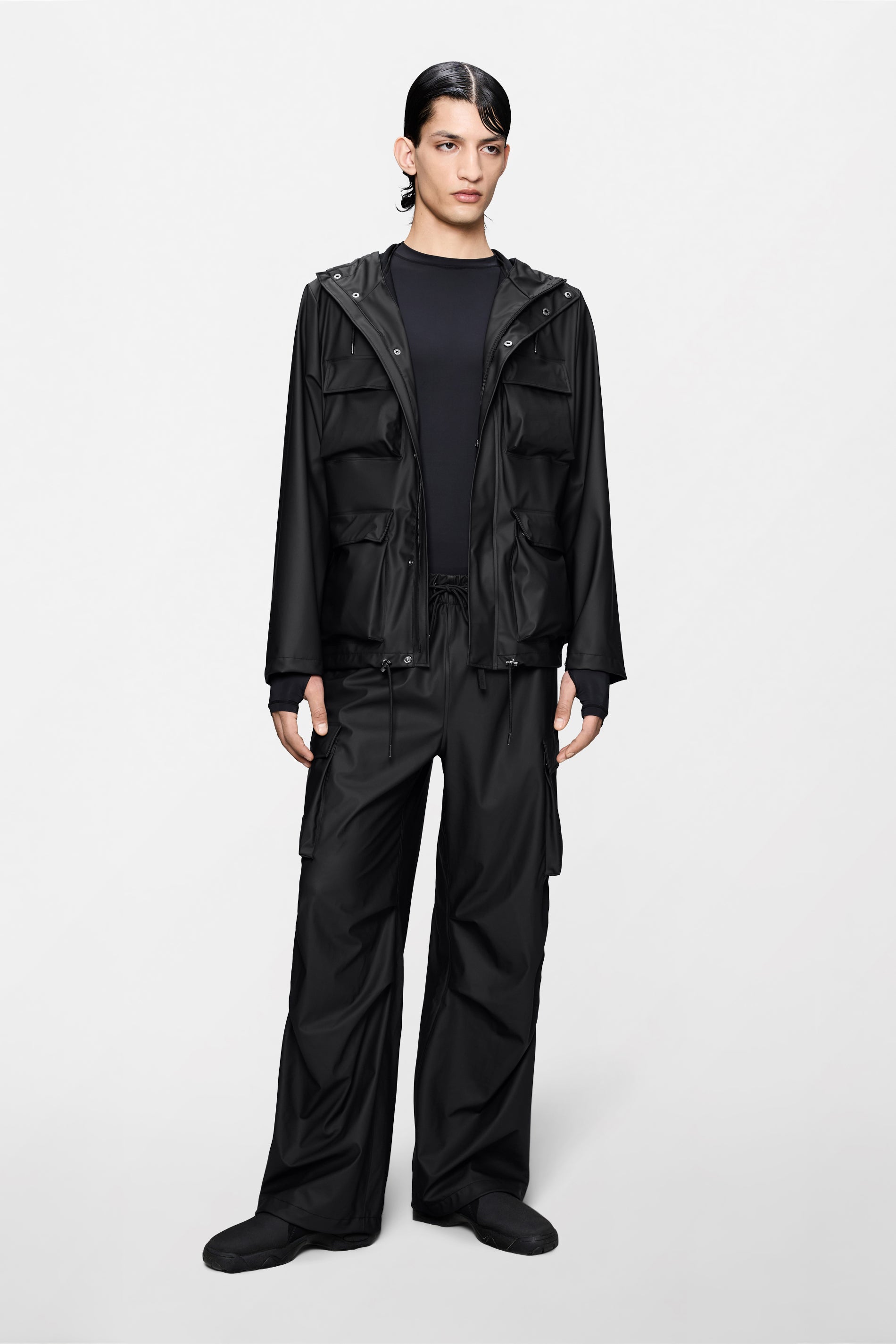 RAINS Pocket Jacket Black Jacket
