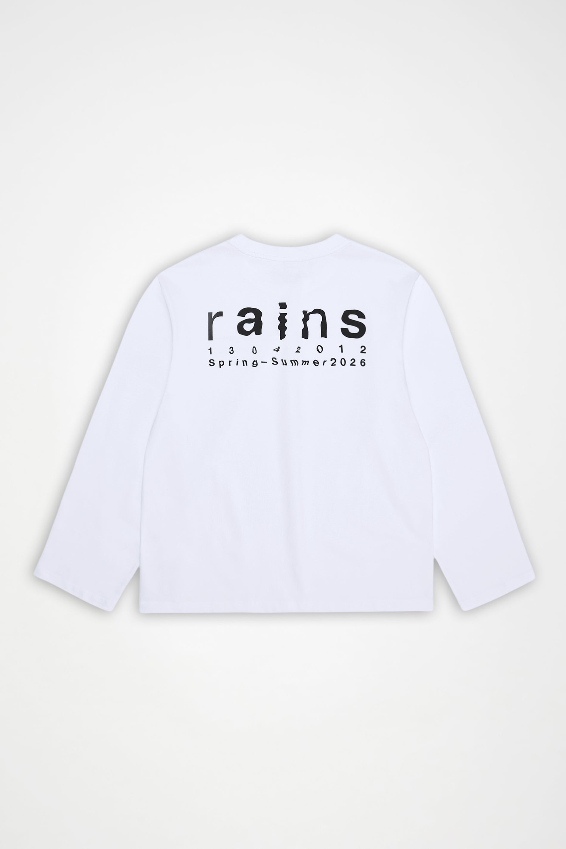 RAINS Classic Long Sleeve T-Shirt White Long Sleeve