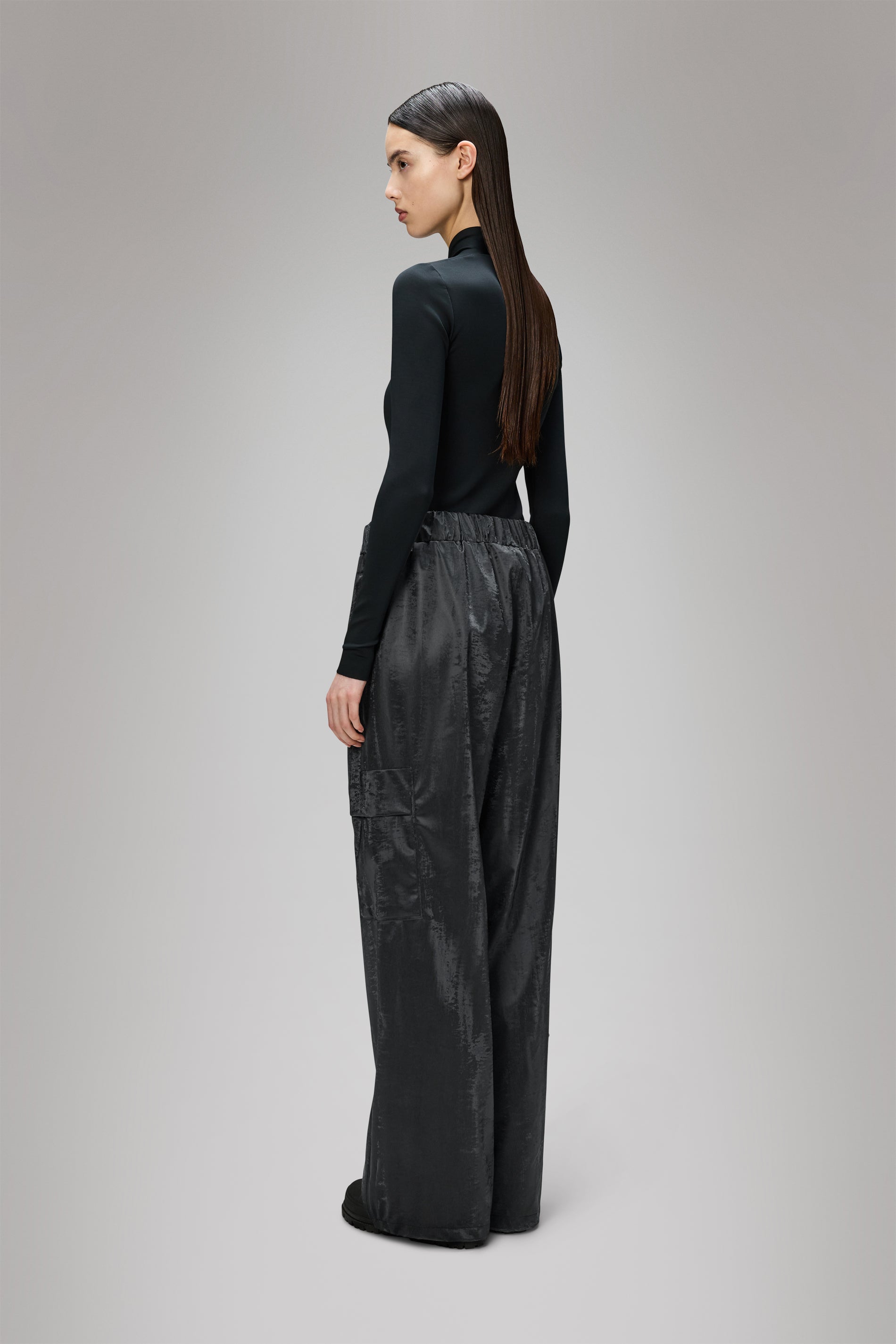 RAINS Cargo Rain Pants Wide Coal Pants