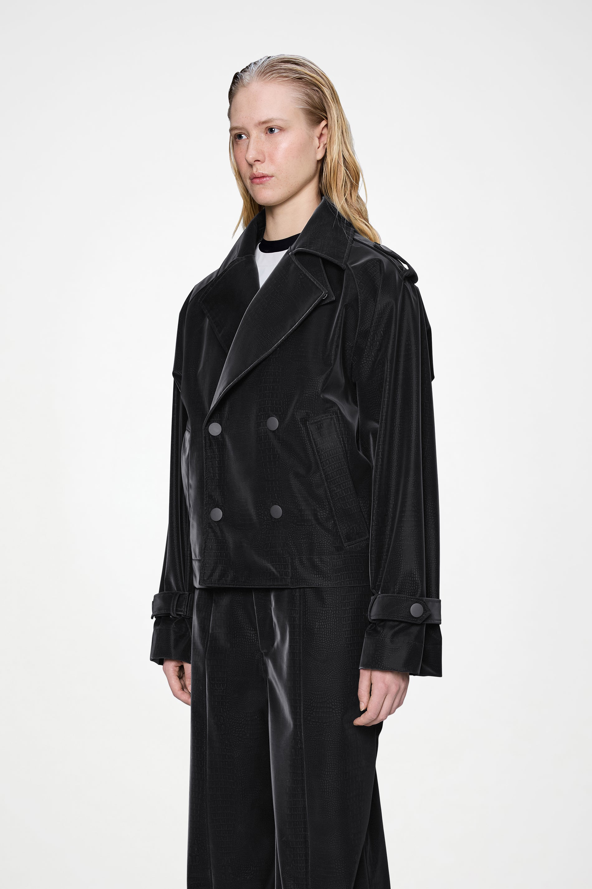 RAINS Short Trench Coat Bite Jacket