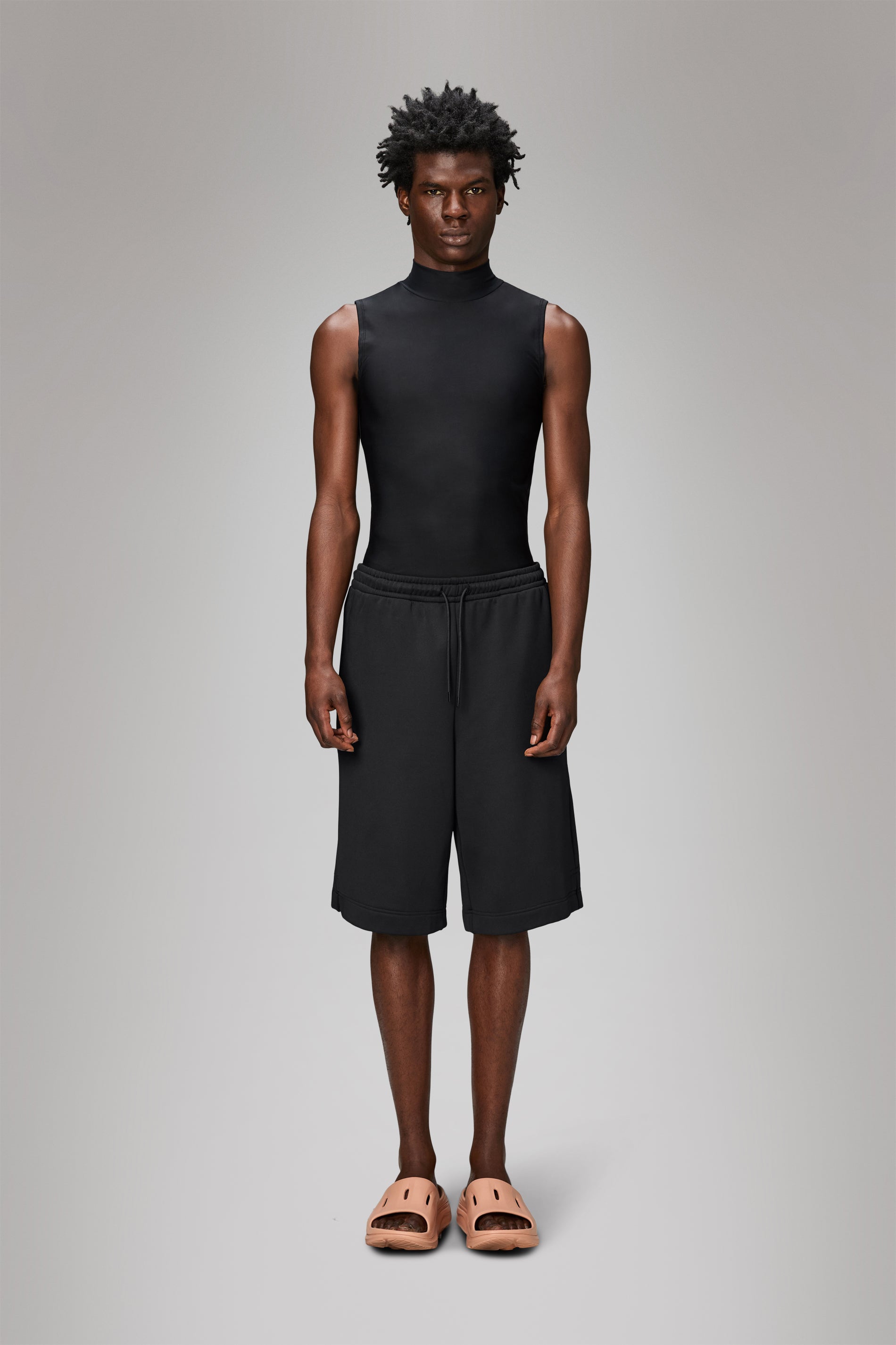 RAINS Sintra Fleece Bermuda Shorts Black Shorts