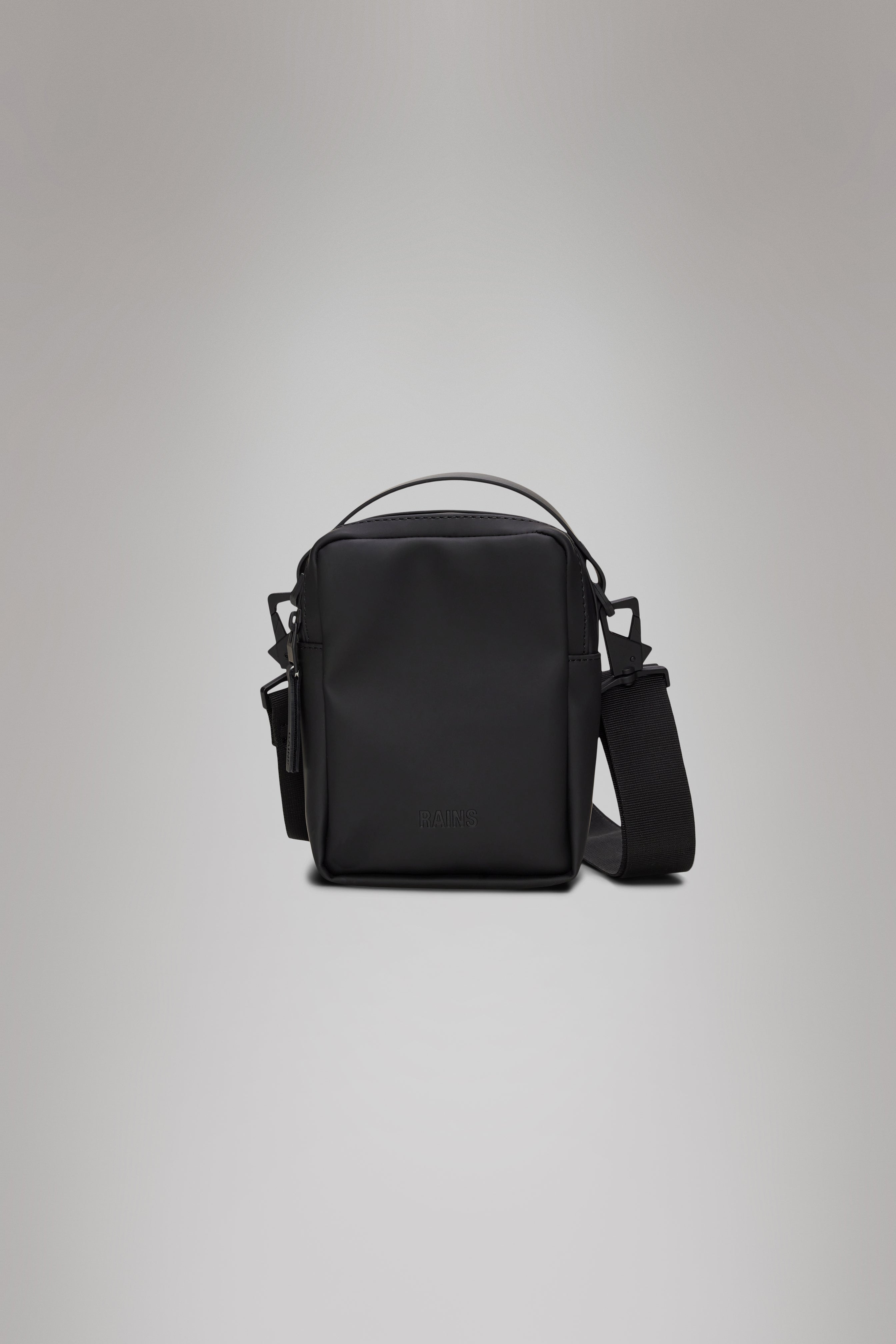 RAINS Reporter Box Bag Black Crossbody