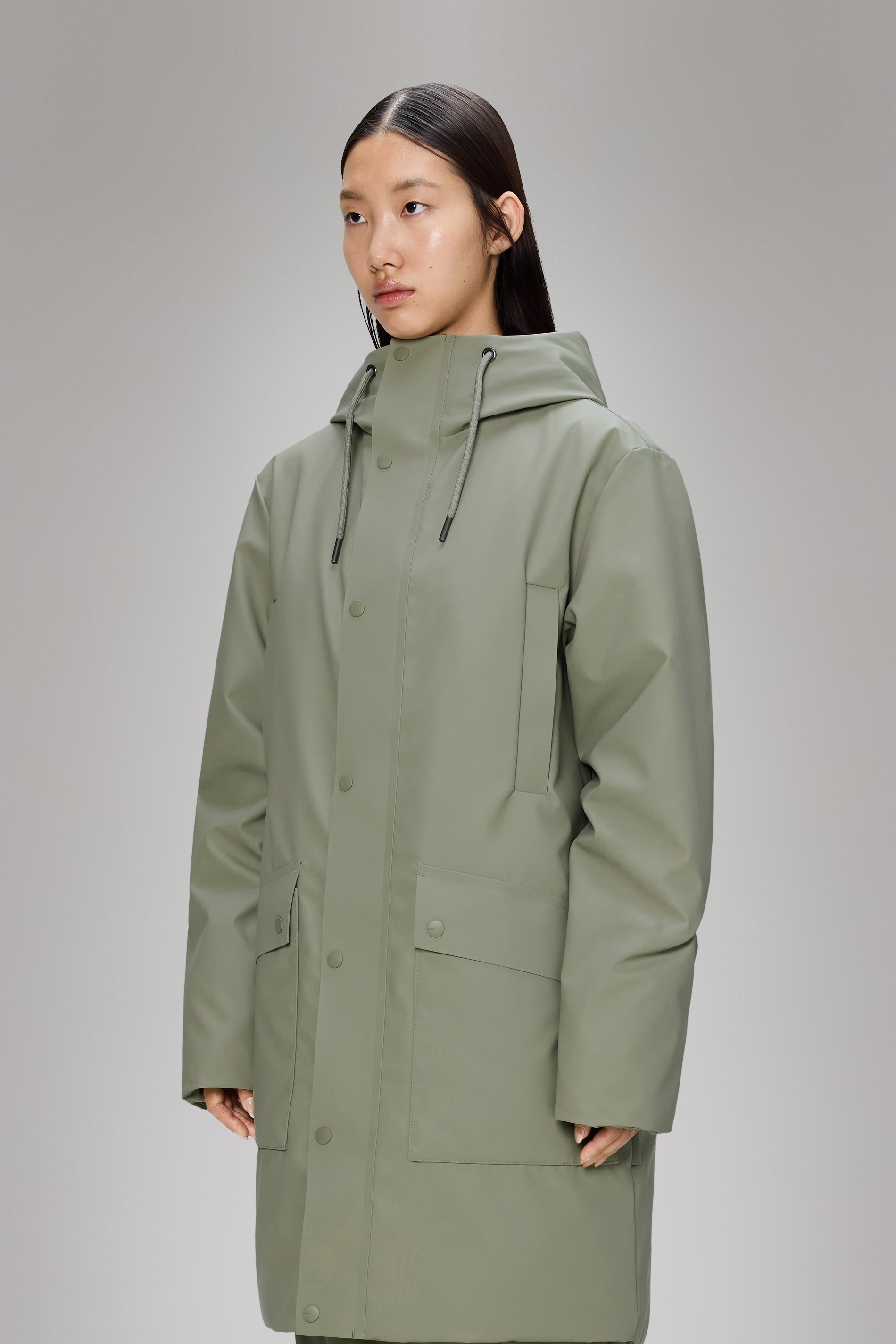 Rains Nome Long Parka Drift Jacket