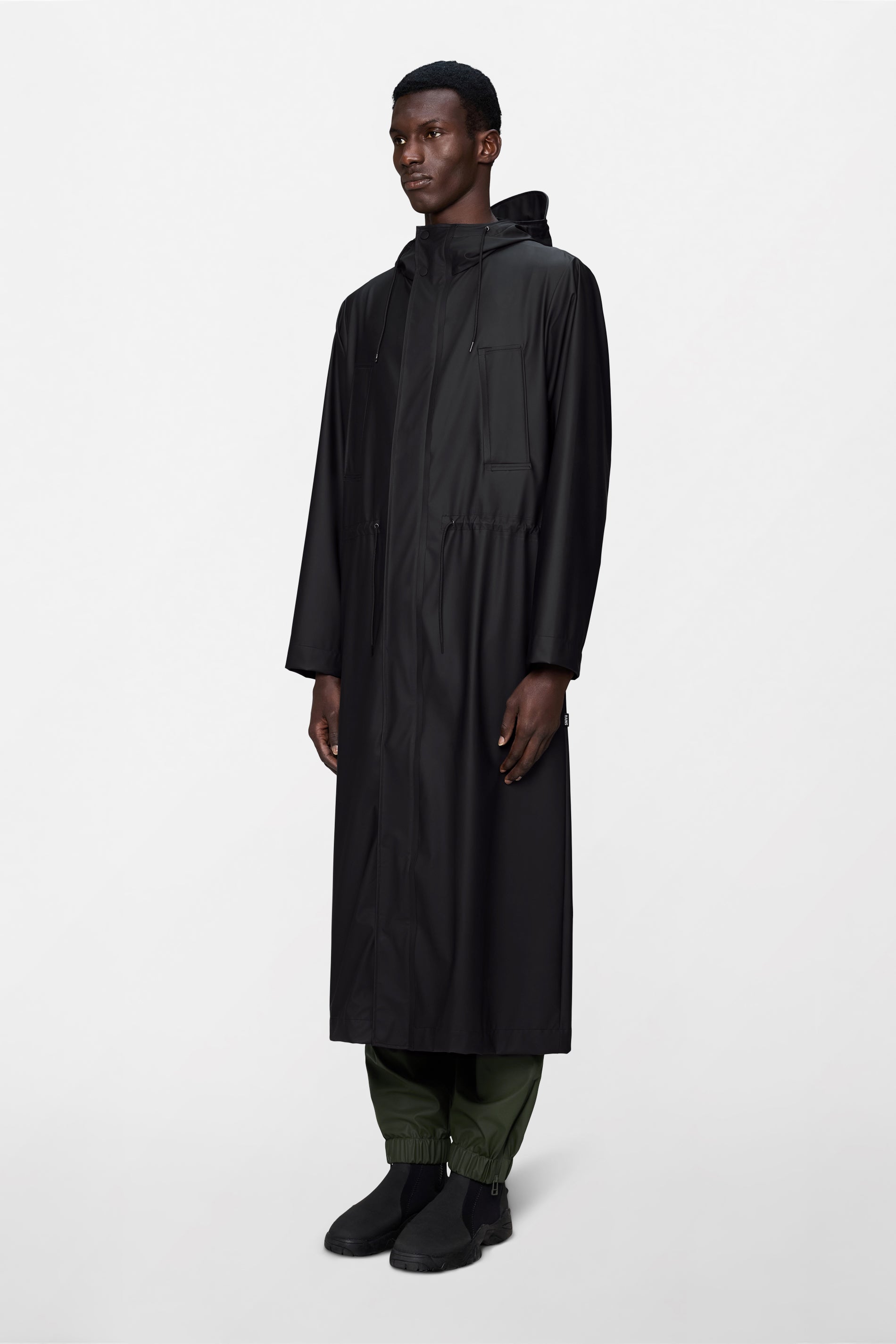 RAINS Bold Longest Jacket Black Jacket