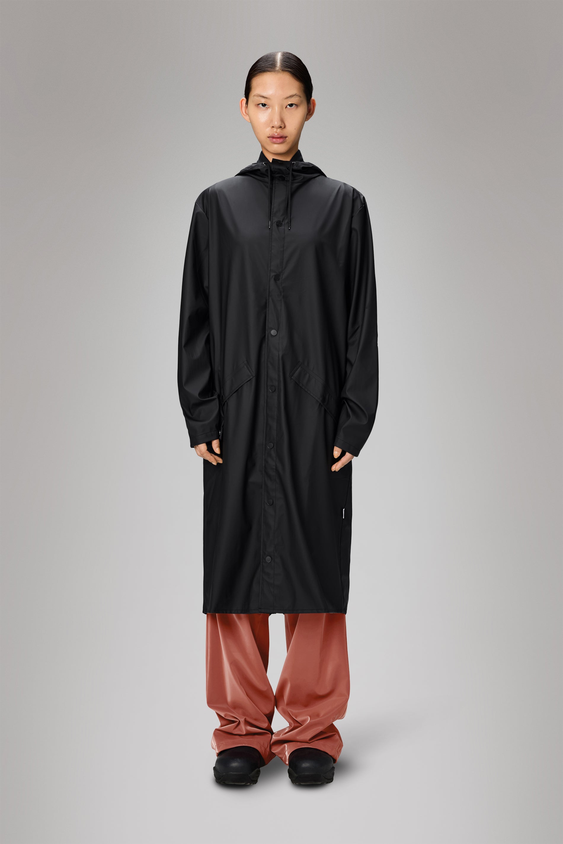 RAINS Longer Jacket Black Jacket