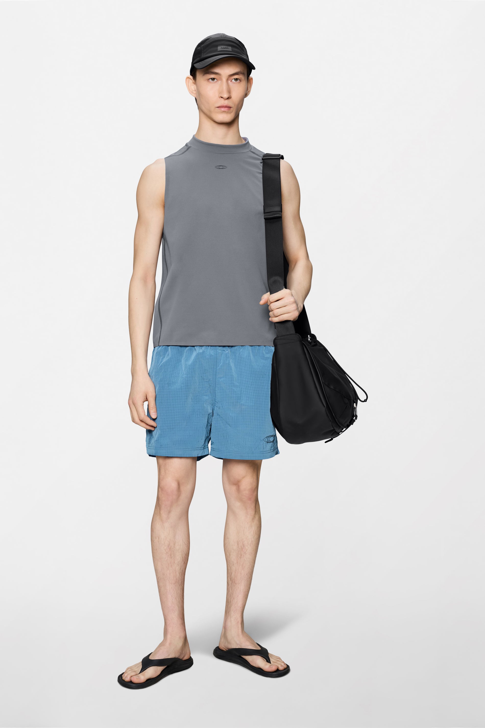 RAINS Warm Up Tank Top Shadow Short Sleeve