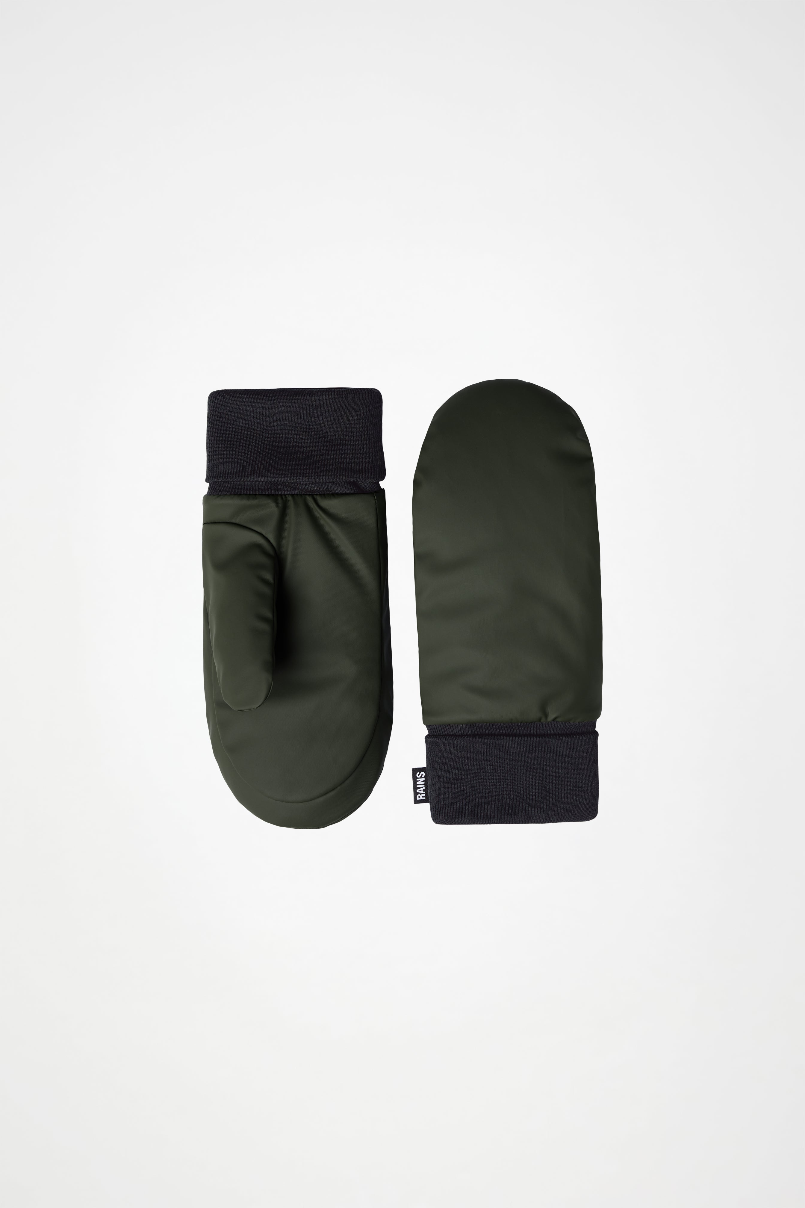 RAINS Alta Puffer Mittens Green Gloves & Mittens