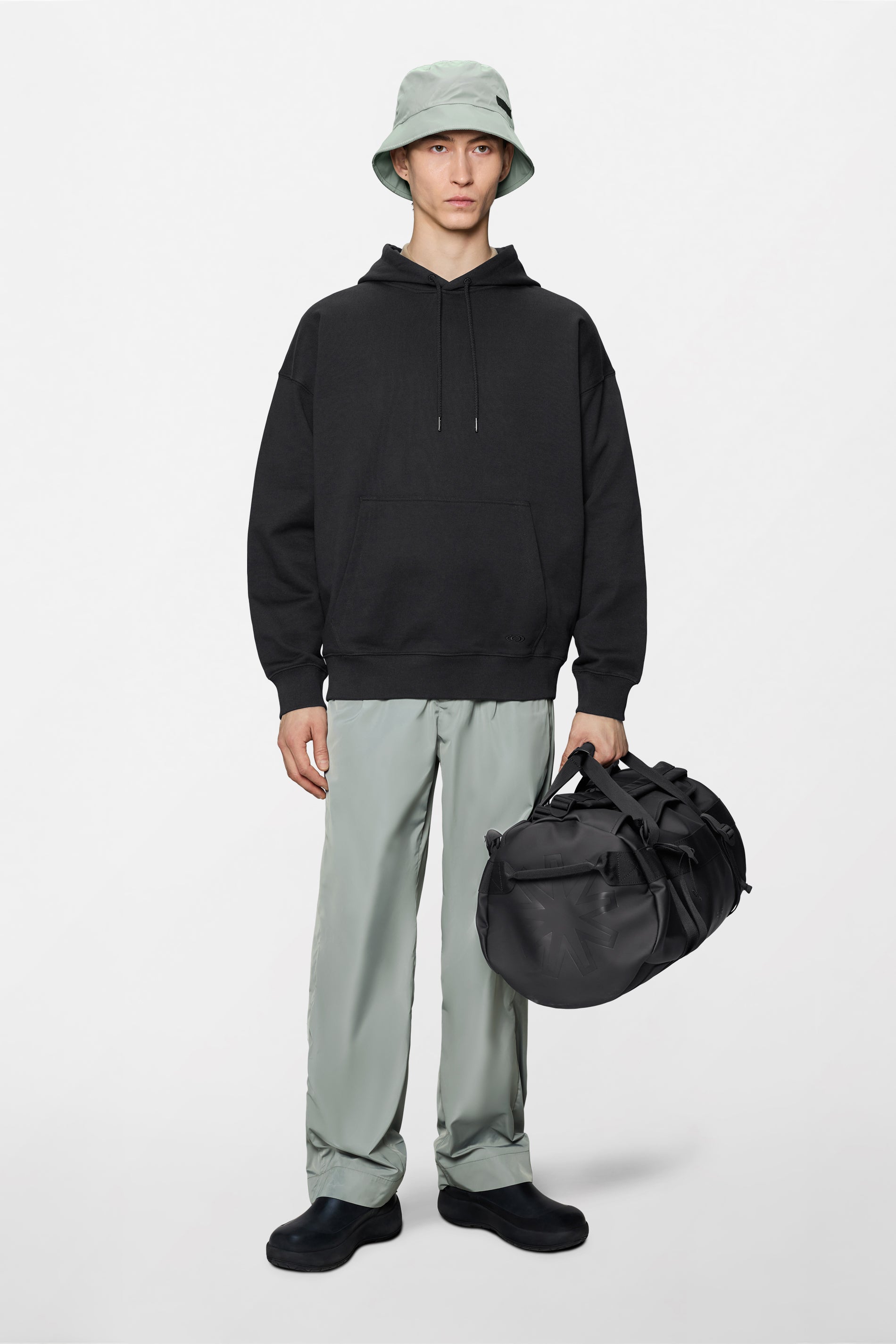 RAINS Classic Hoodie Black Long Sleeve