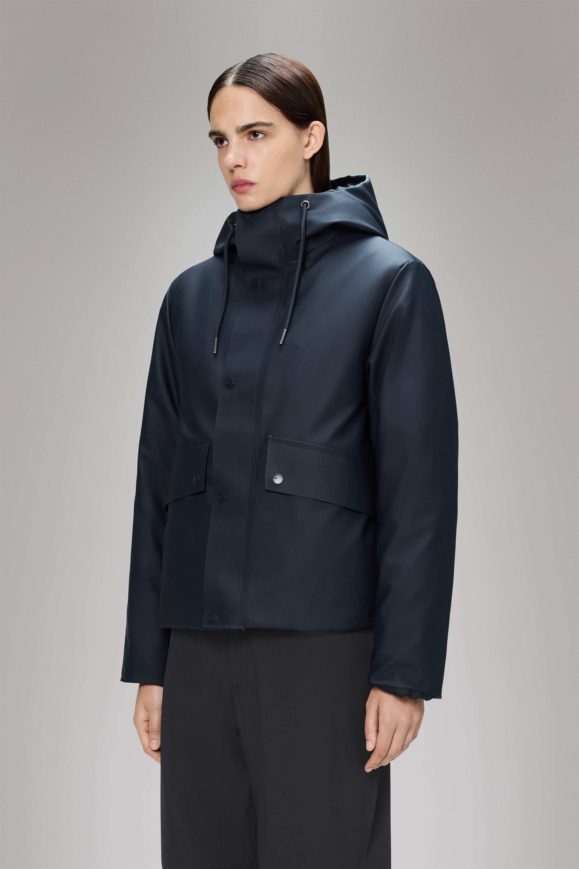 RAINS Nome Short W Parka Navy Jacket