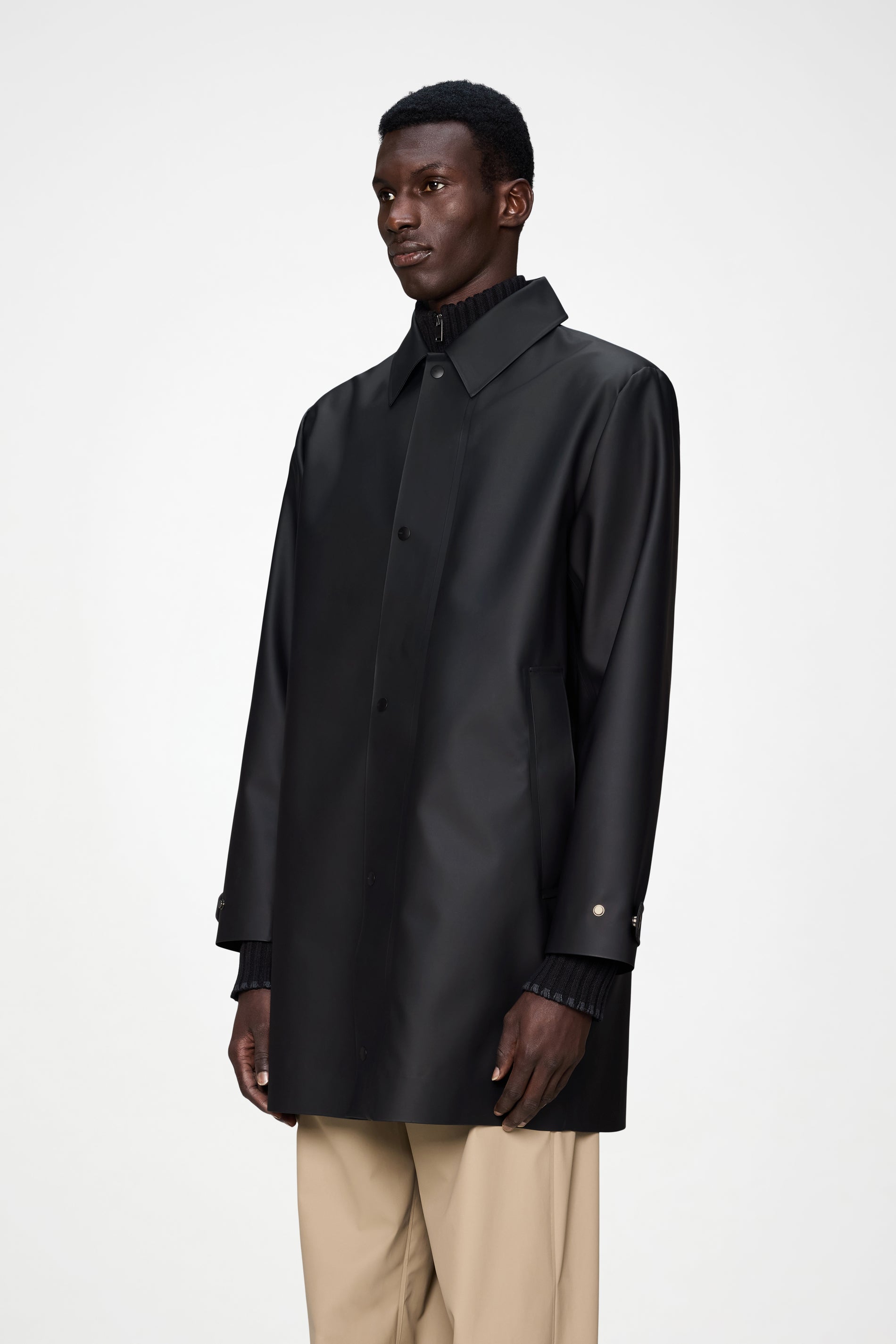 RAINS Nara Long Jacket Black Jacket