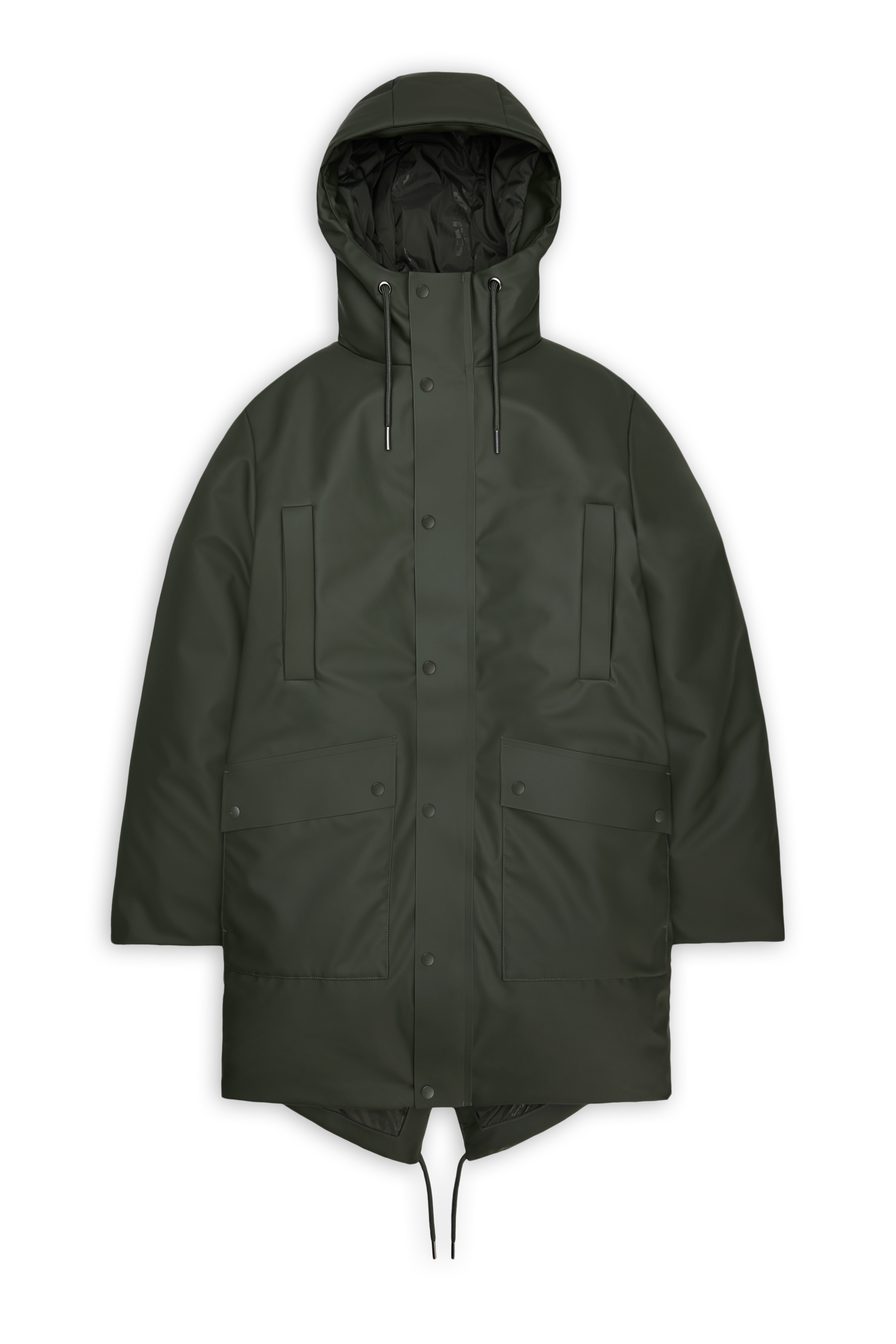 Rains Nome Long Parka Green Jacket