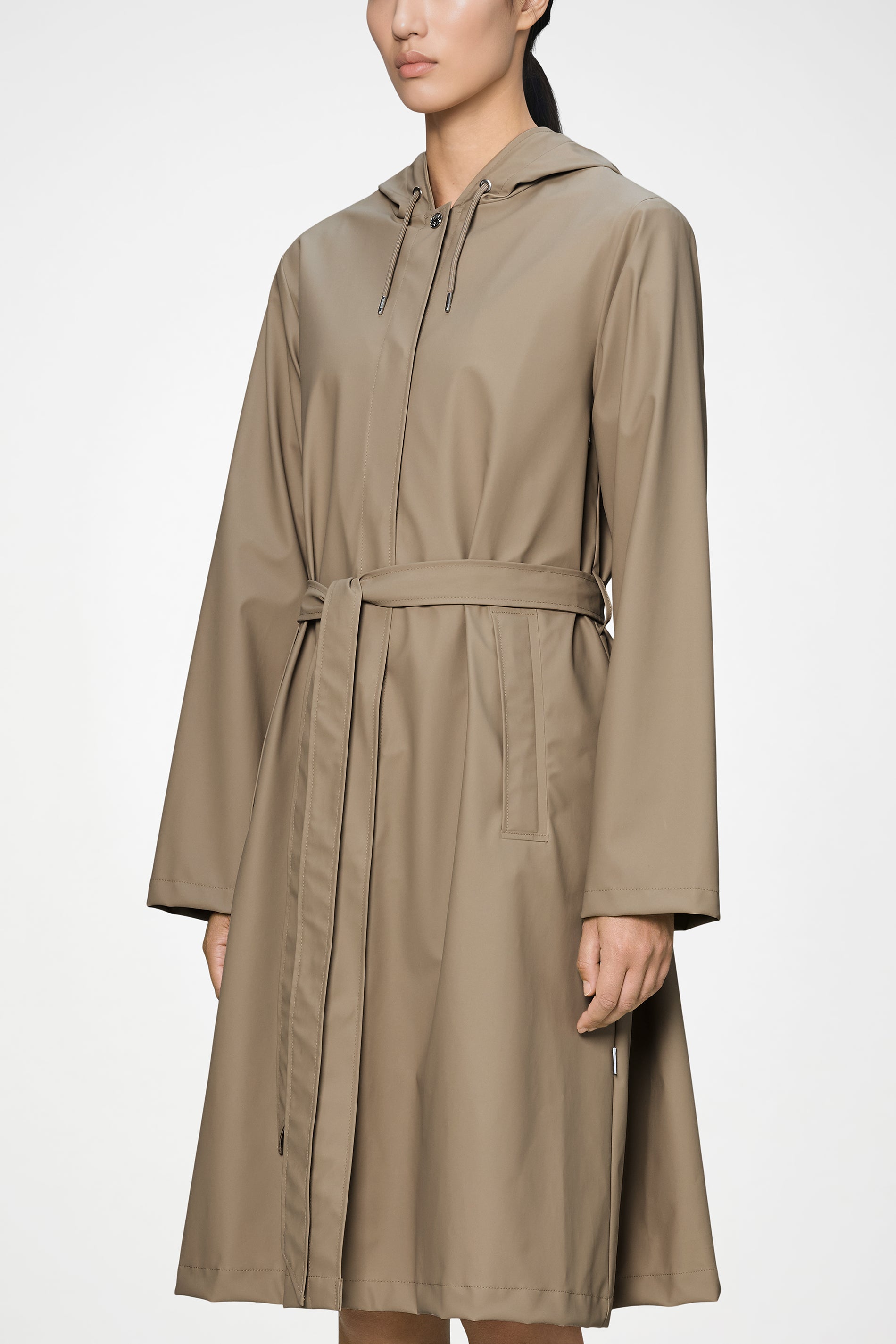 RAINS A-Line Longer W Jacket Beige Jacket