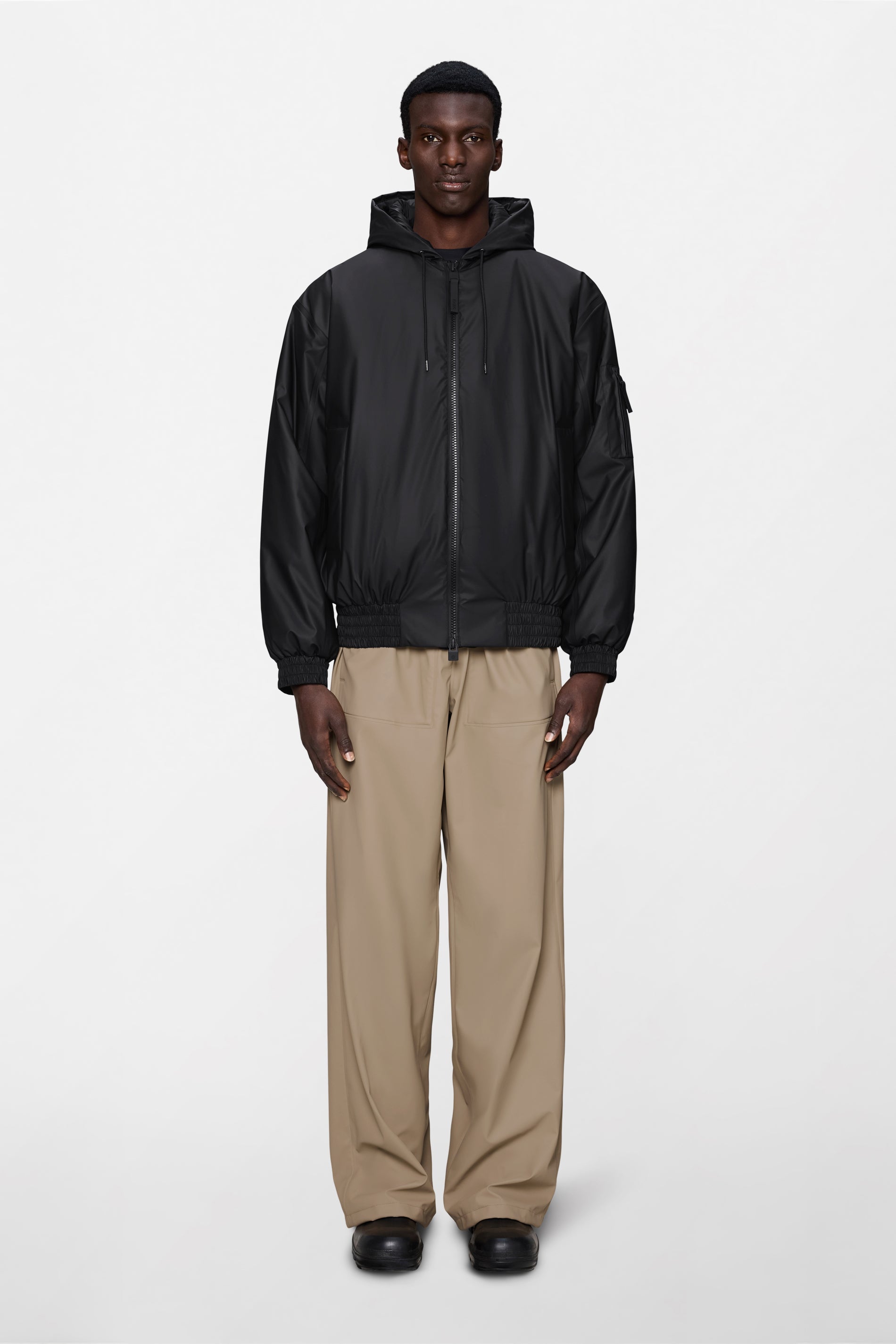 RAINS Lohja Insulated Bomber Jacket Black Jacket