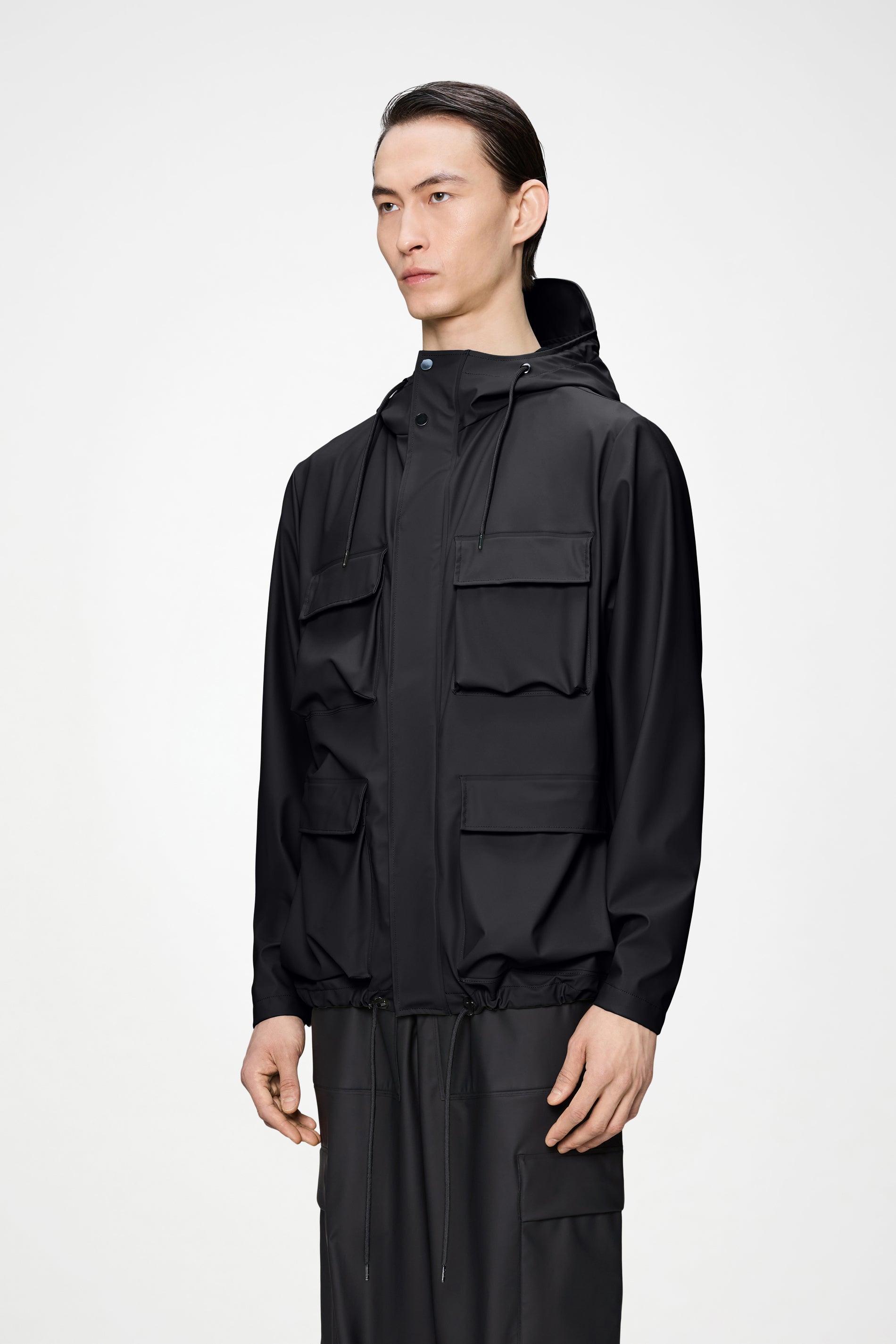 RAINS Pocket Jacket Black Jacket