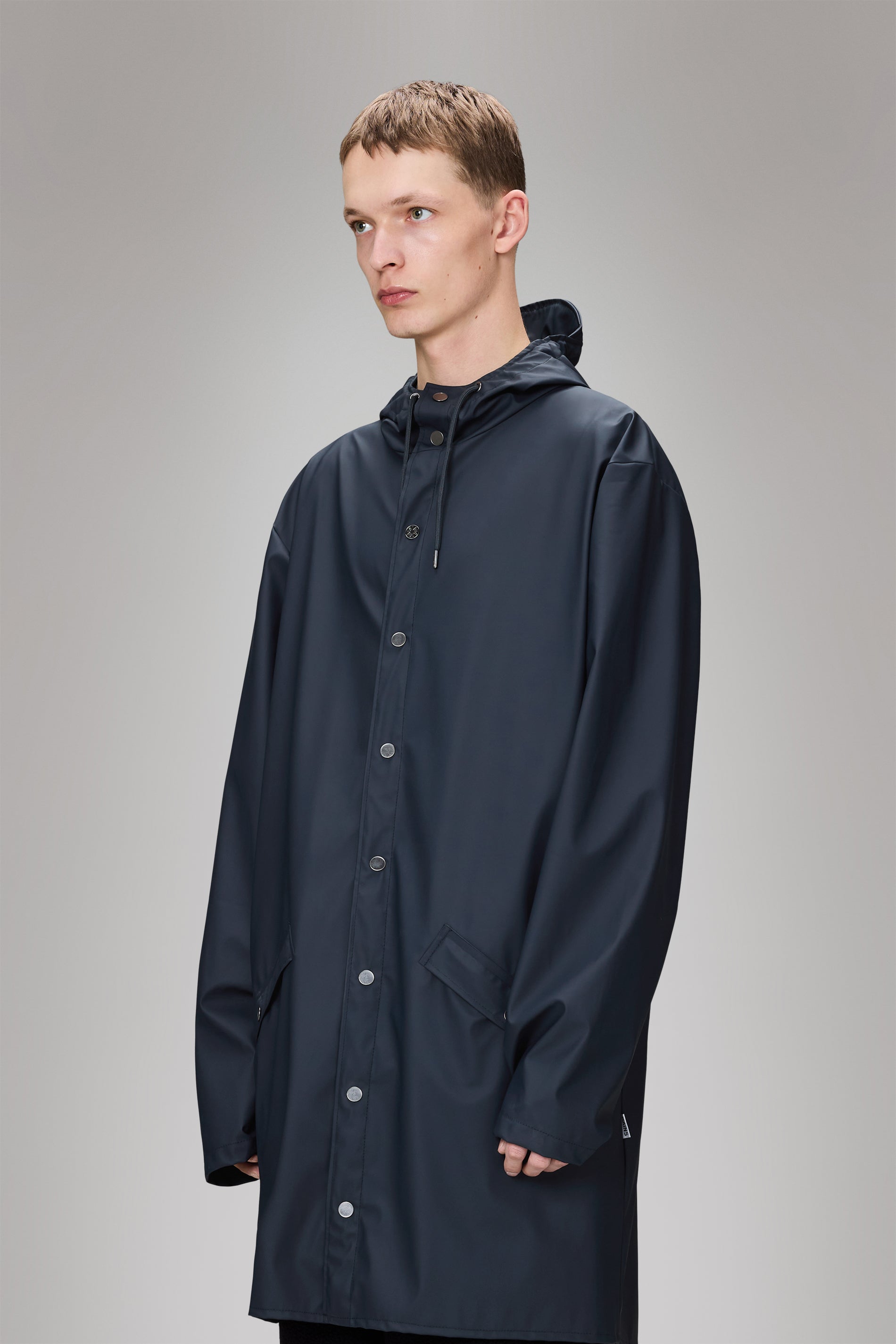RAINS Long Jacket Navy Jacket